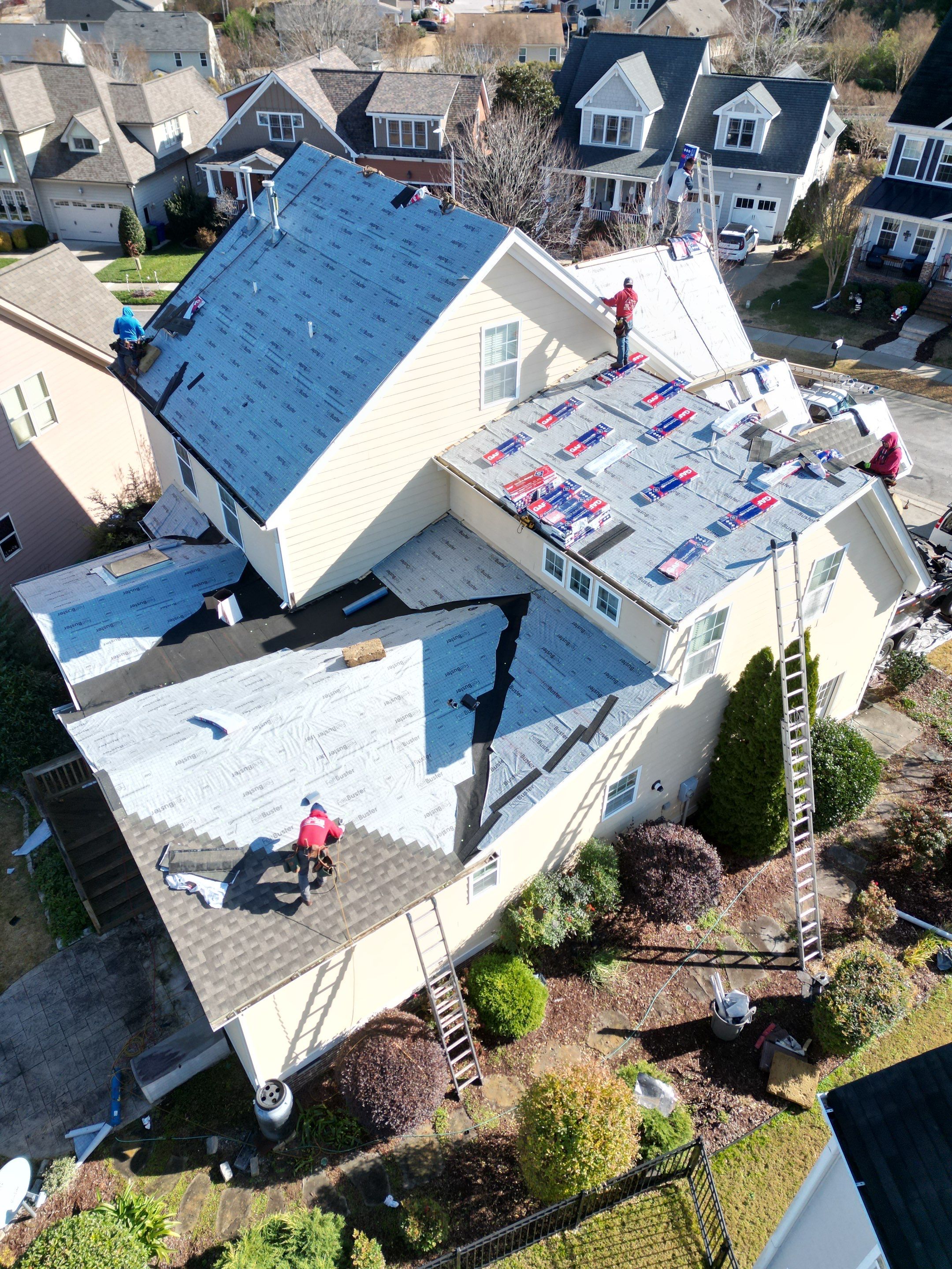 Roof Replacement - GAF Timberline HDZ Weathered Wood shingles  by Pro Performance Roofing