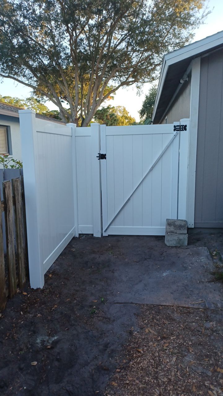 Sarasota, FL 6ft. Tan Vinyl Privacy Fence  by Asap fence and gates, LLC
