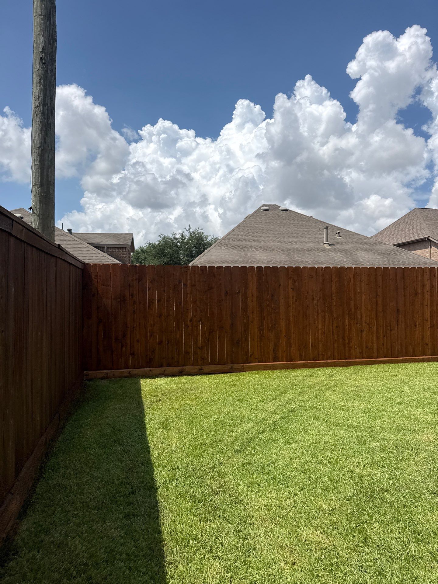 Fence Staining by Cypress Curb Appeal Services