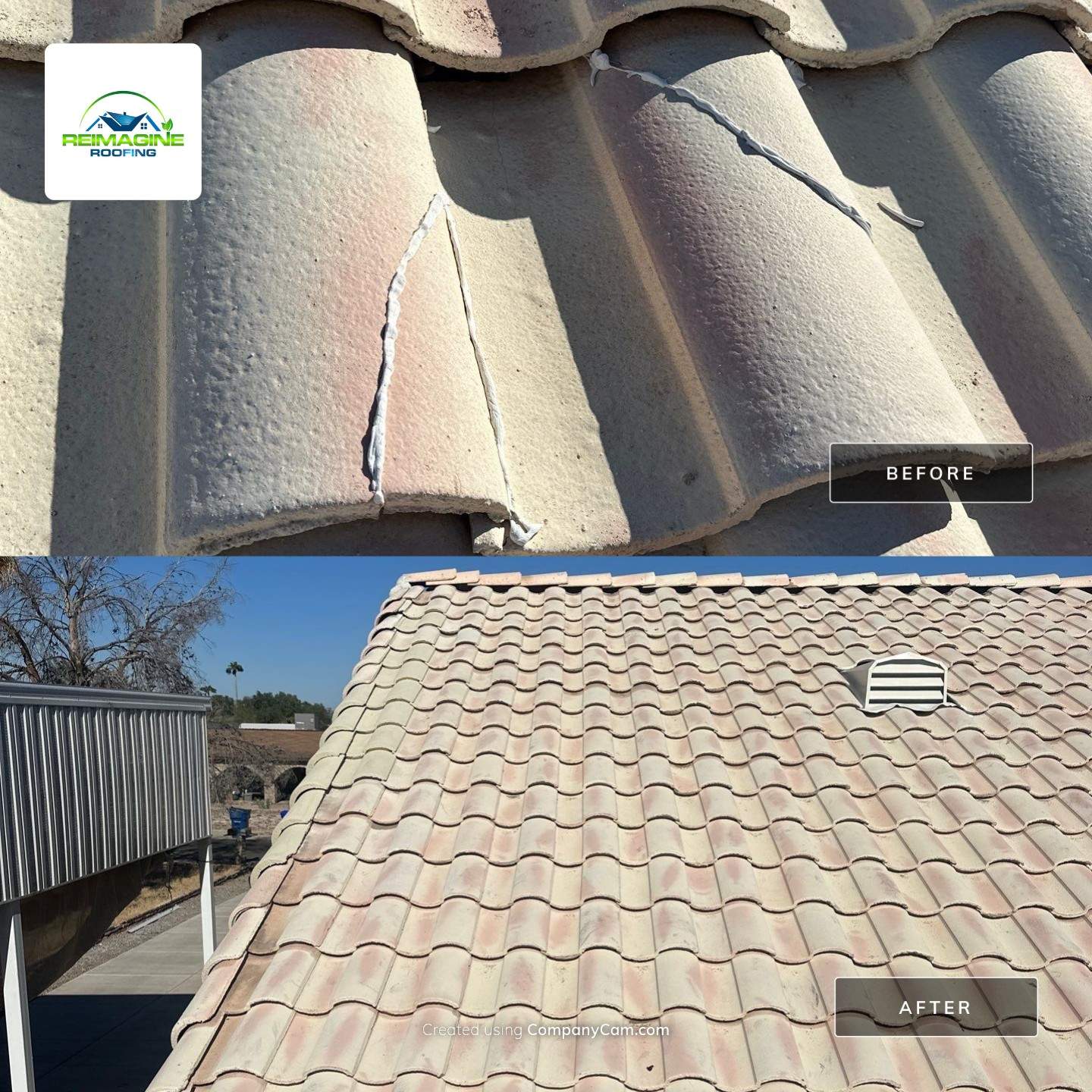 Sunset Rose Clay Tile  by Reimagine Roofing