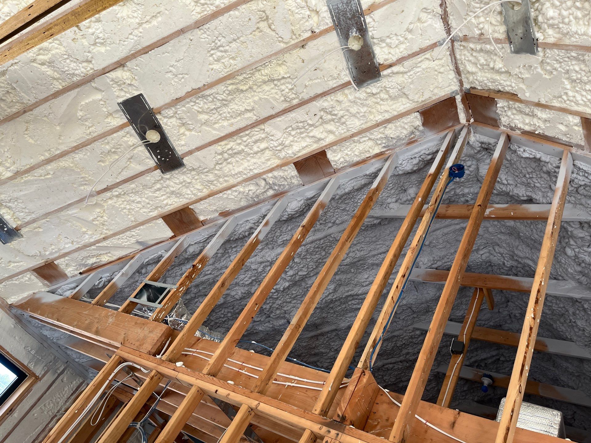 New Home Construction using open cell spray foam by NYS Foam & Energy