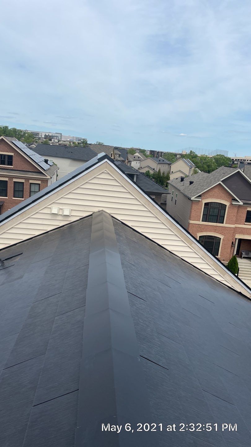 Tesla Solar Roof using Tesla Solar Roof V3 tiles by American Home Contractors