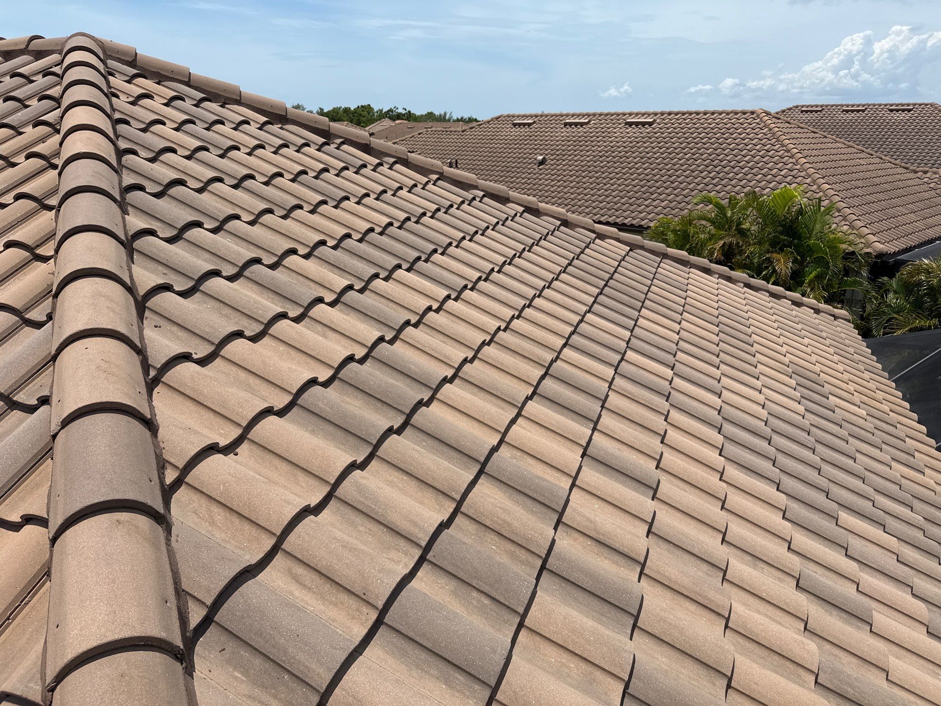 Concrete Tile Roof, Paver Driveway & Lanai Cleaning – Artisan Lakes Esplanade, Palmetto, FL by Sunshine AquaWash