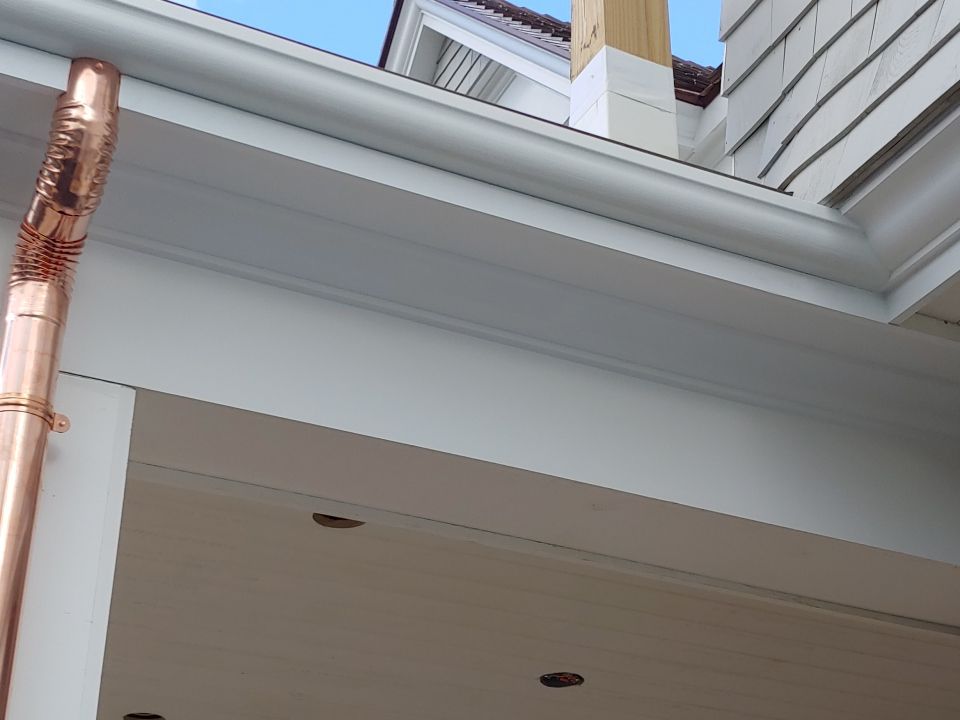 Gutter Installation using 4x5 FiberGlass Gutter in Duxbury by Gutter Pro Enterprises