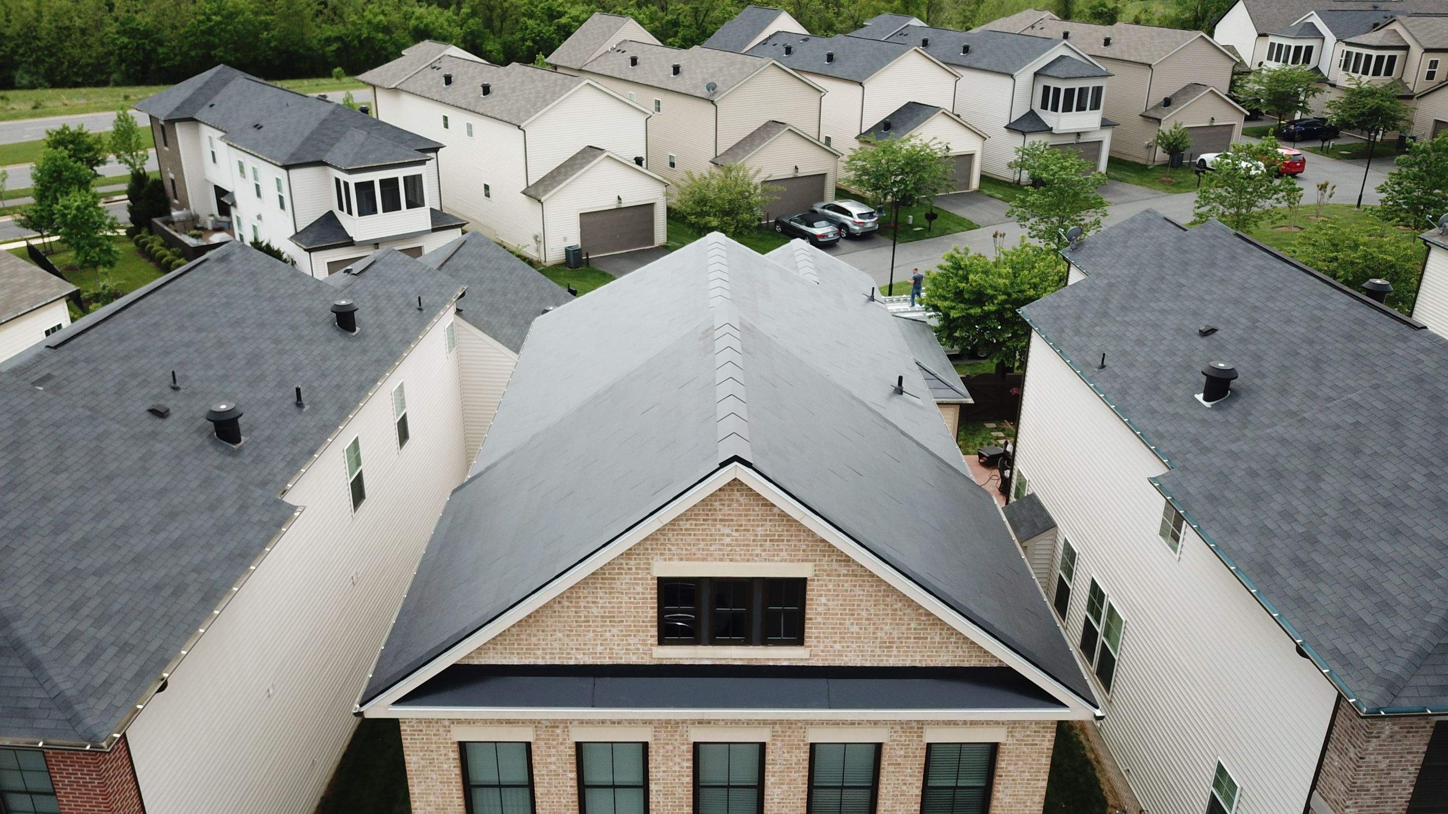 Tesla Solar Roof using Tesla Solar Roof V3 tiles by American Home Contractors