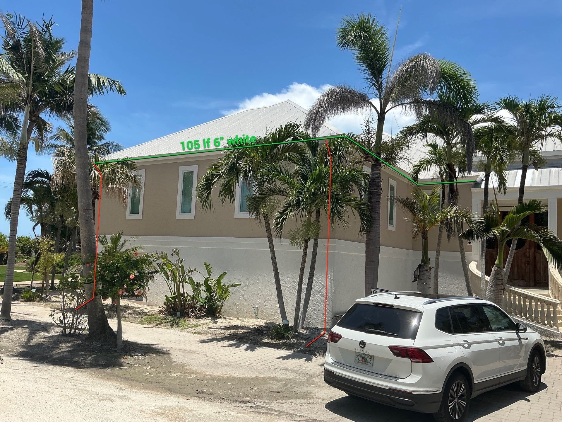Estimated House in Captiva FL  - New Downspouts and 6-inch Seamless Gutters by Gutter Professors