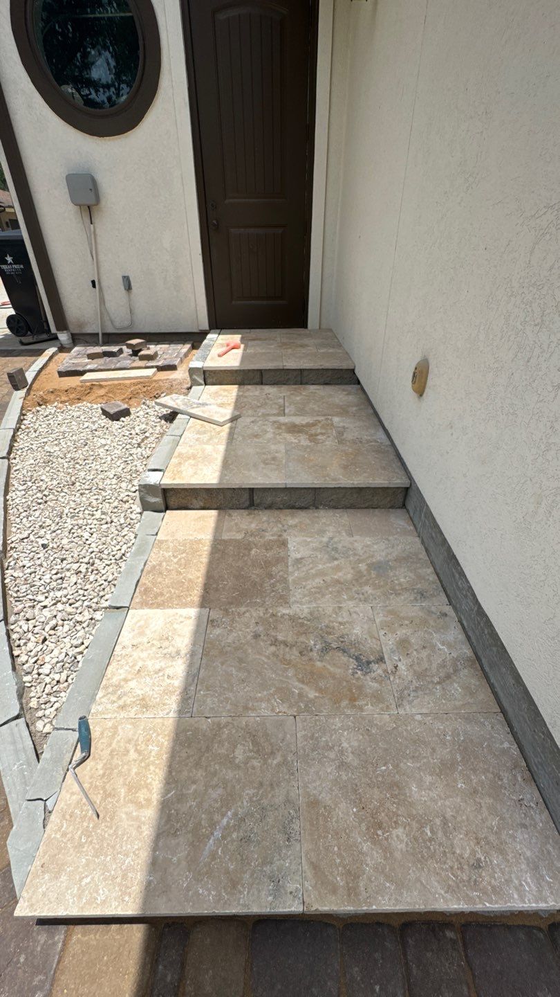 🏡 Duane’s Complete Retainer Wall & Hardscape Walkway by Texas Urban Elements