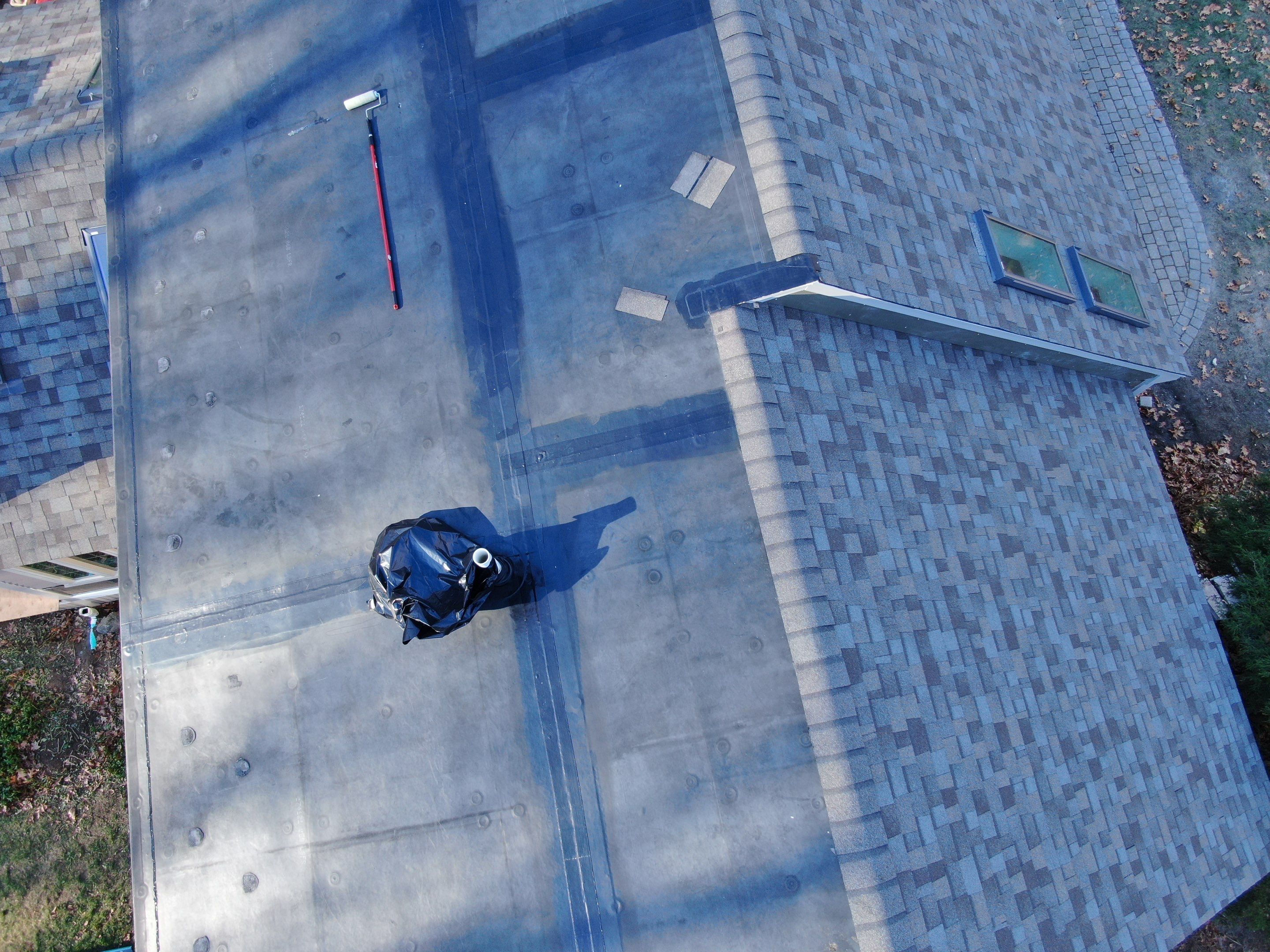 Complete House & Barn Roof with 13 Skylight Reflashing + EPDM Repairs by Mighty Dog Roofing of Greater Middlesex County