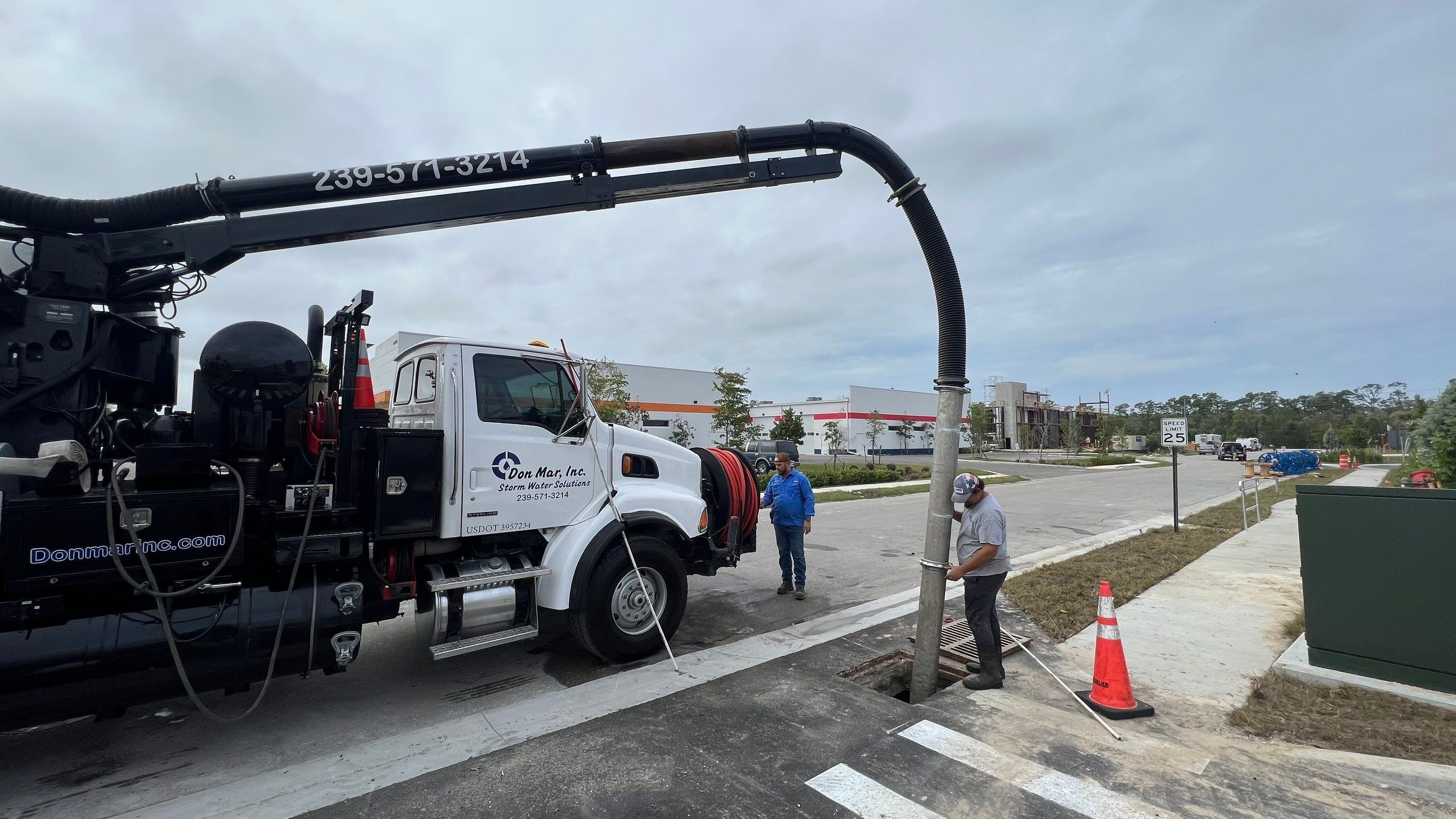 New Construction Storm Drain System Cleaning by APS Power & Water