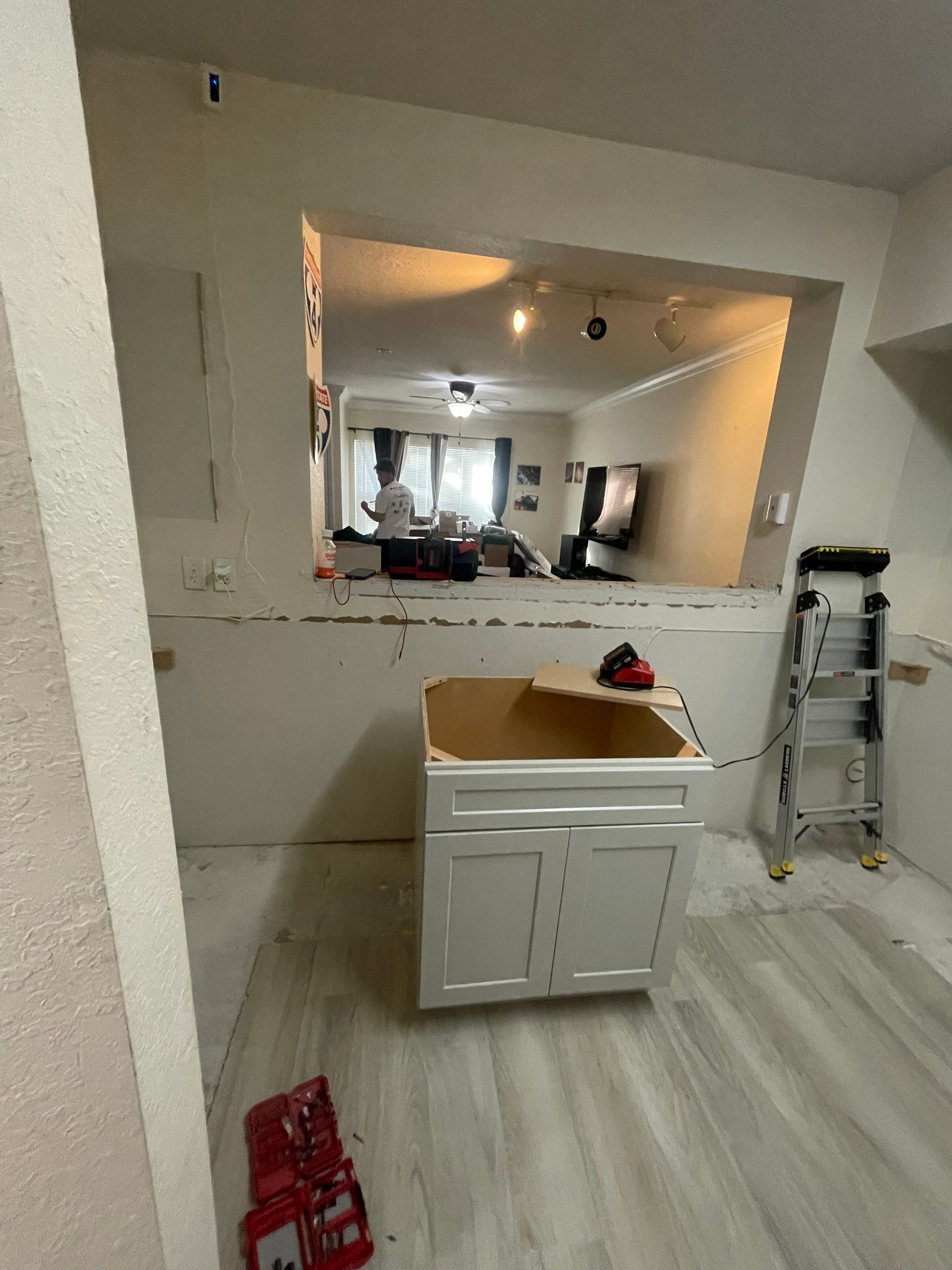 Home Remodel using LVP Flooring and Cabinets by HandyMangum