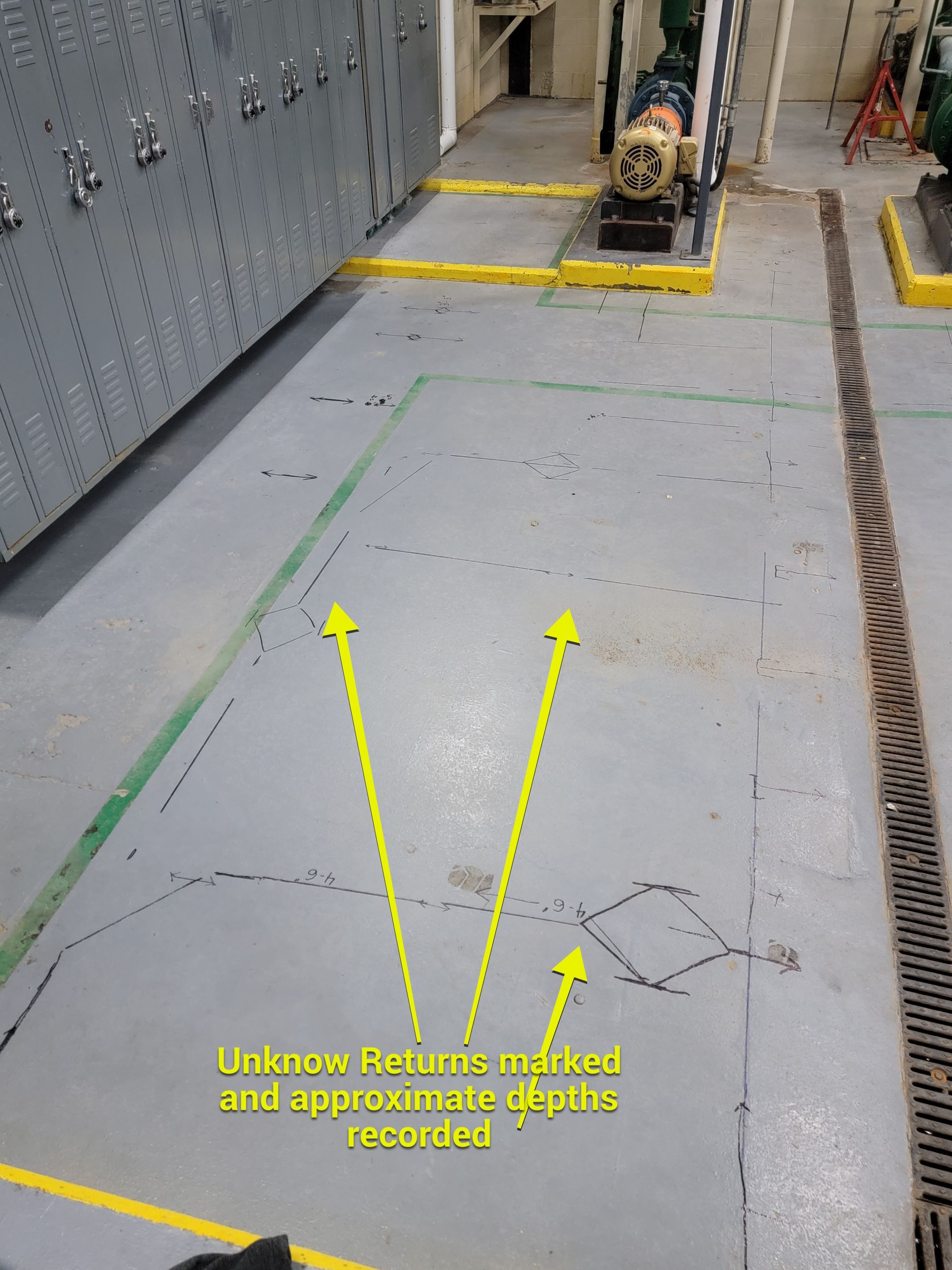 Concrete Scan for industrial type plant by Alsip Locating Service, LLC