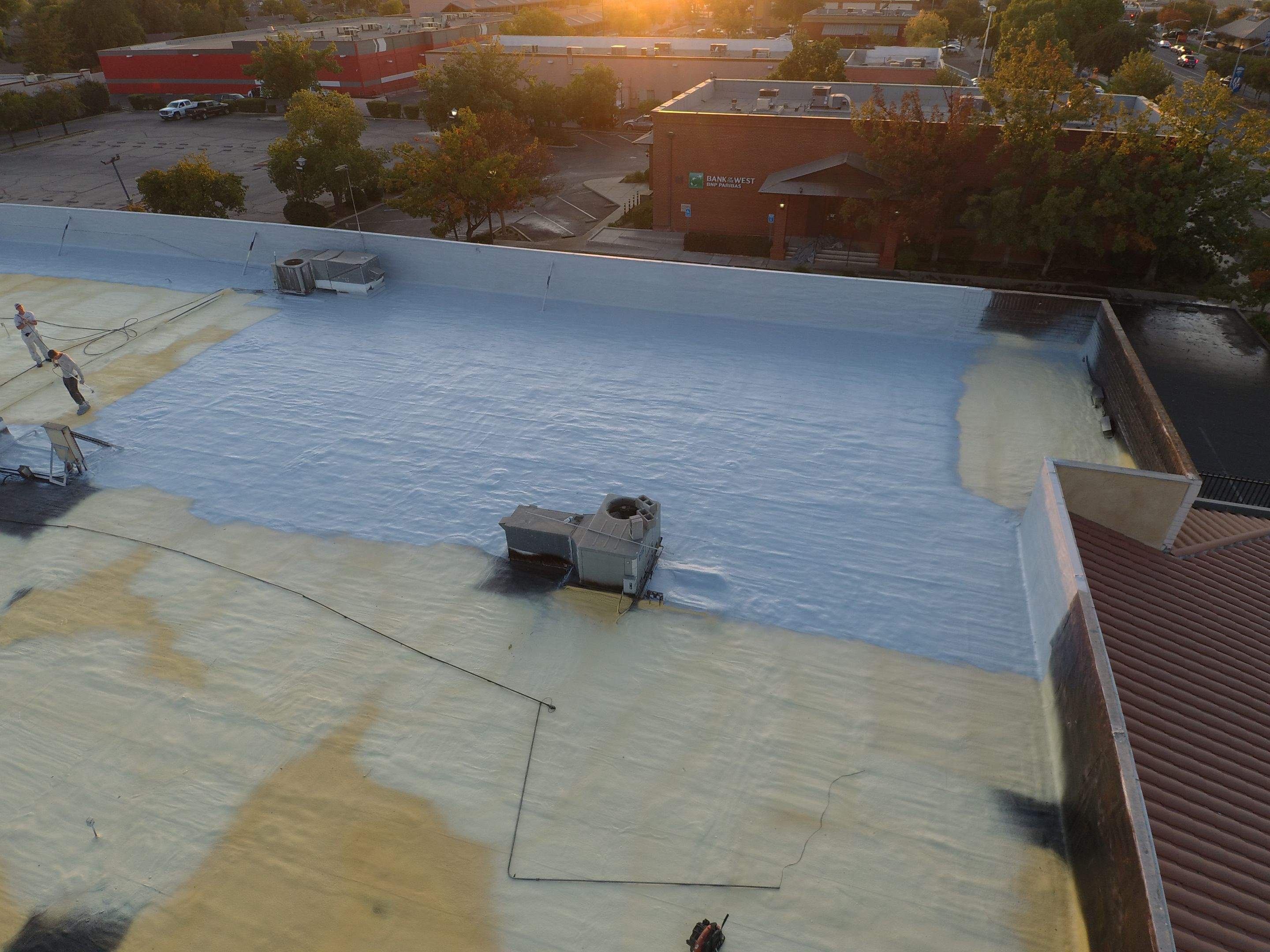 Reburbish existing spray foam job by Straight Edge Roofing Inc