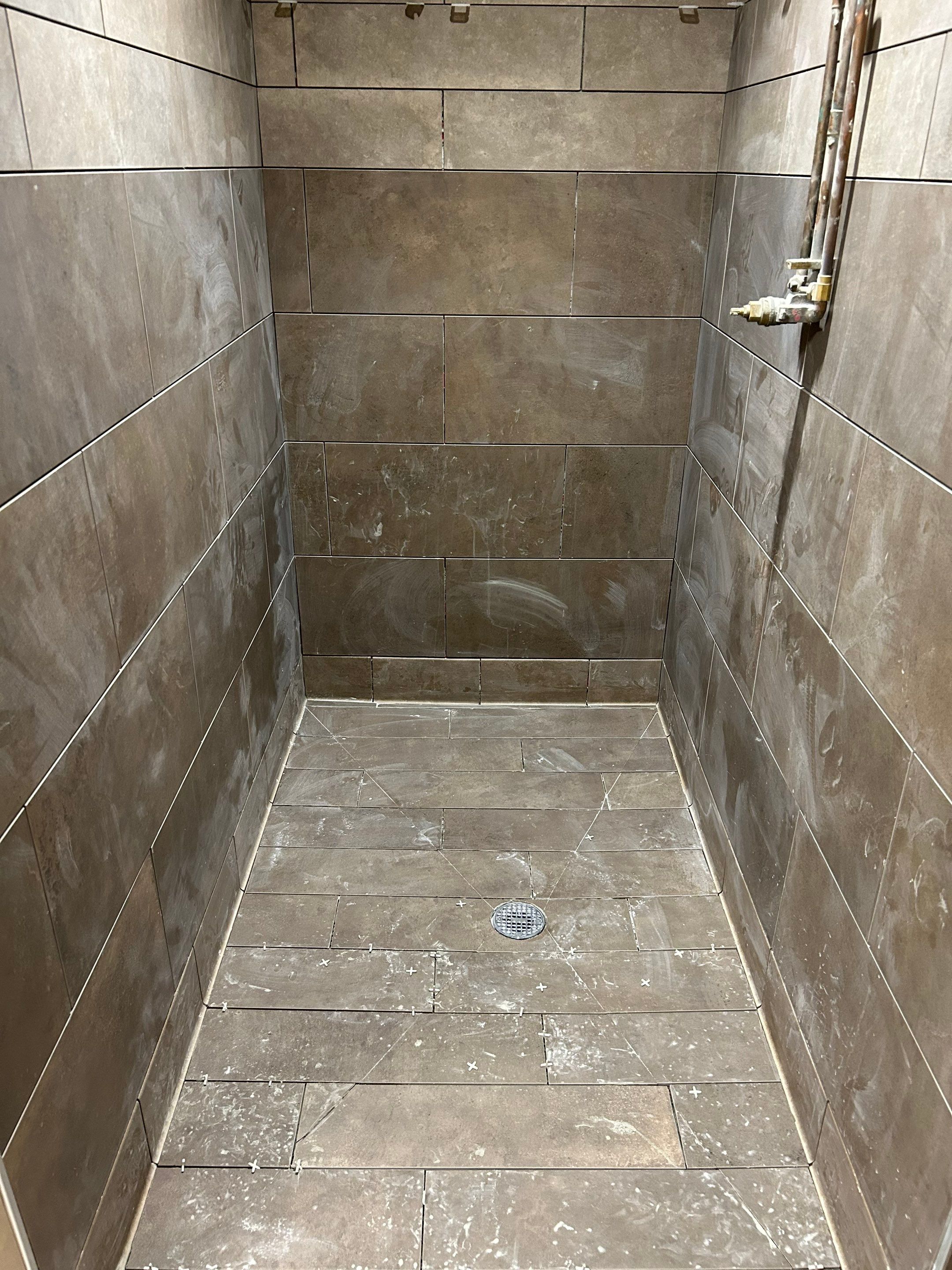 Trucking company showers by Footprints Floors of Nashville