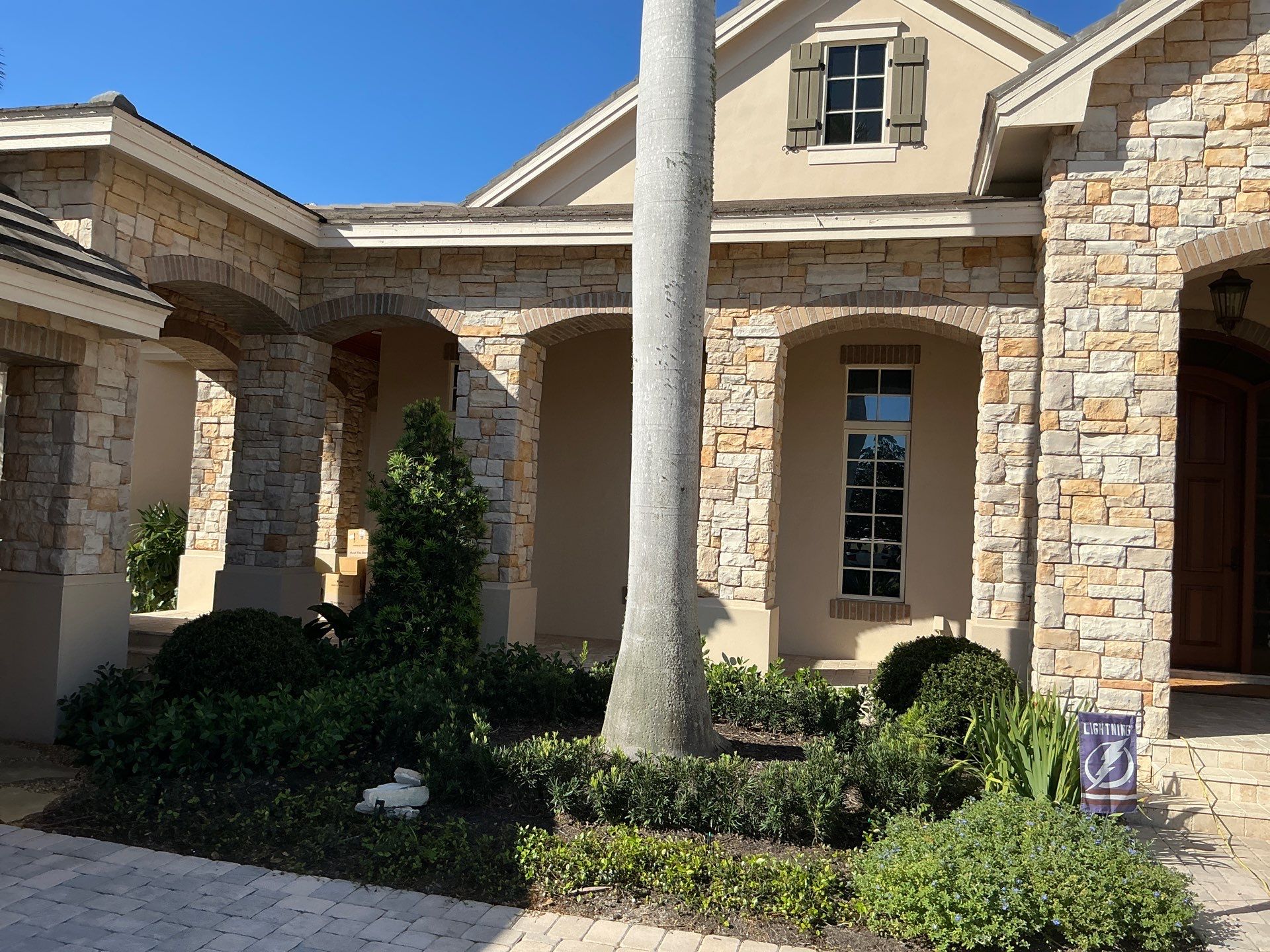 Almond Half-Round Gutters in Lakewood Ranch FL by Gutter Professors
