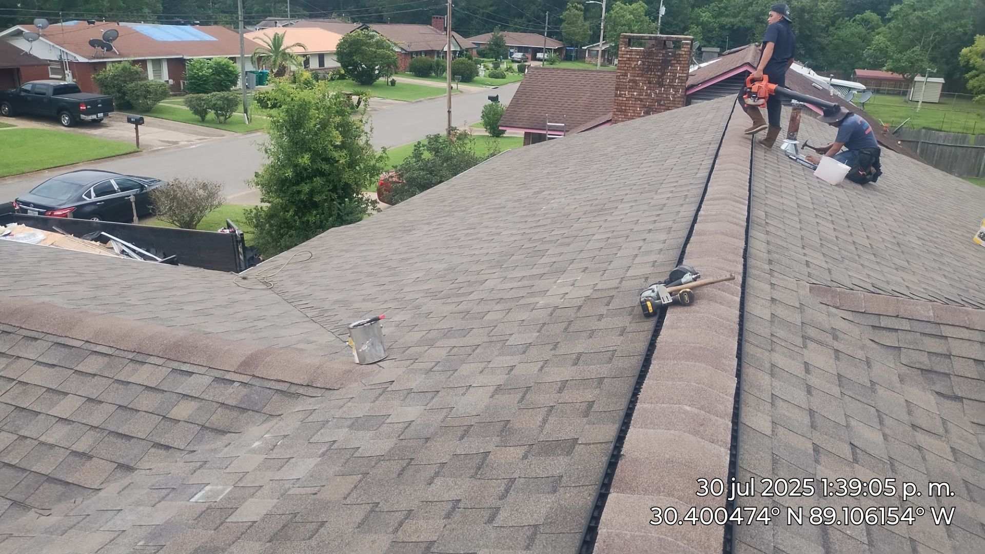 Extensive roof repair by Husband Roofing & Contracting