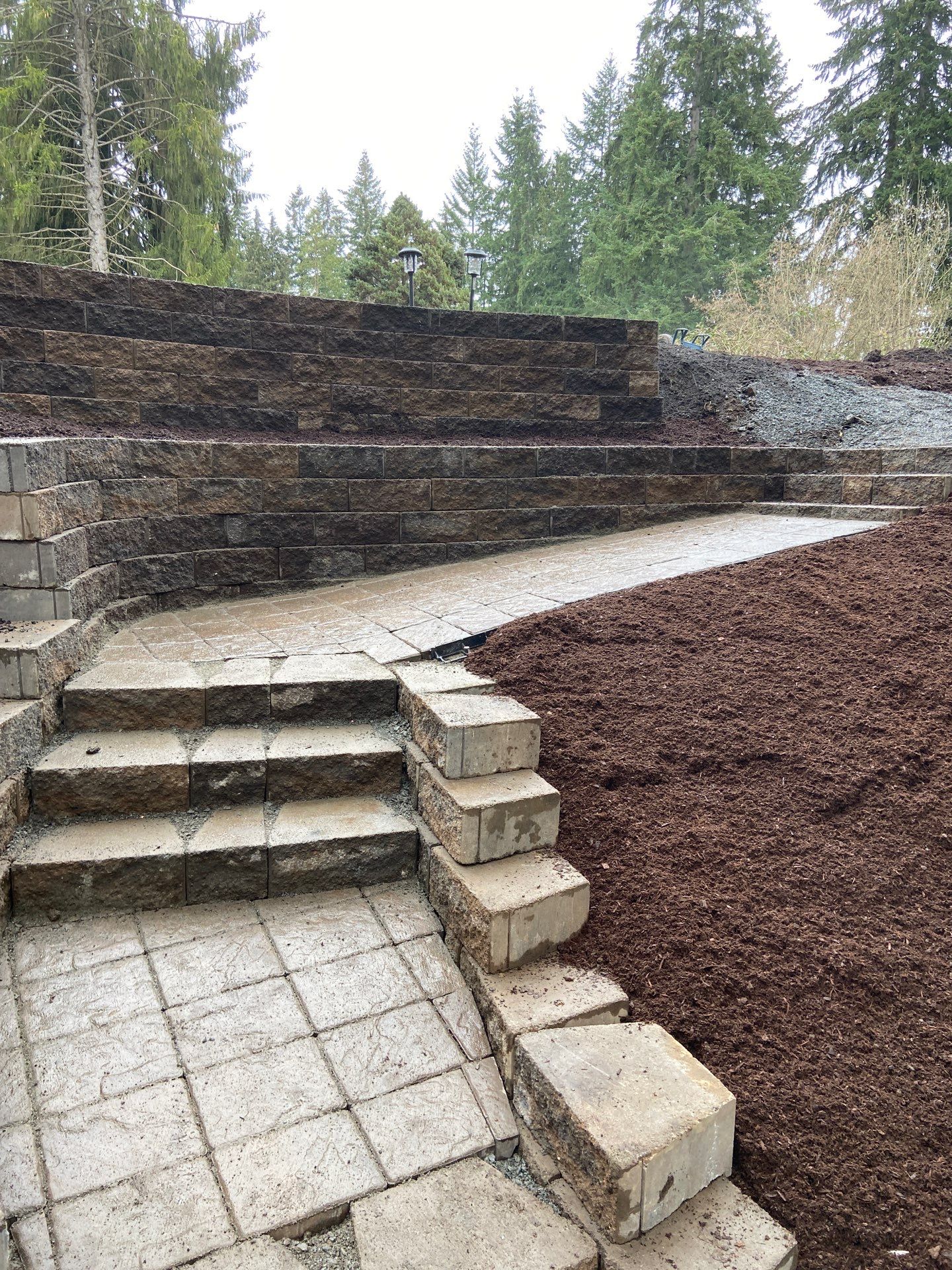Retaining Wall and Backyard Renovation | Everett  by Jireh Asphalt & Concrete Inc 