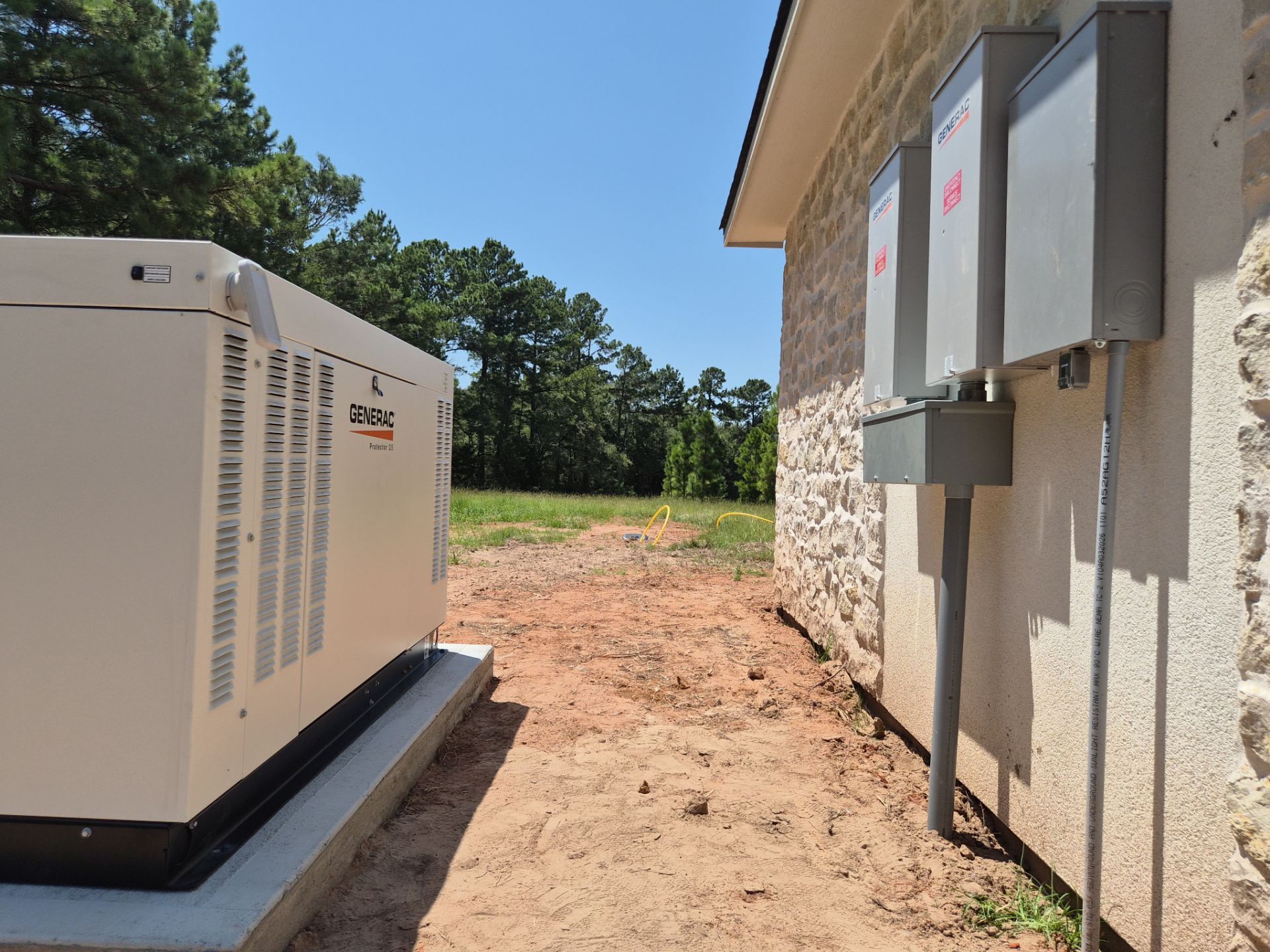Residential Liquid-Cooled Generac Generator Installation in Montgomery, Texas by GenTex Elite Services