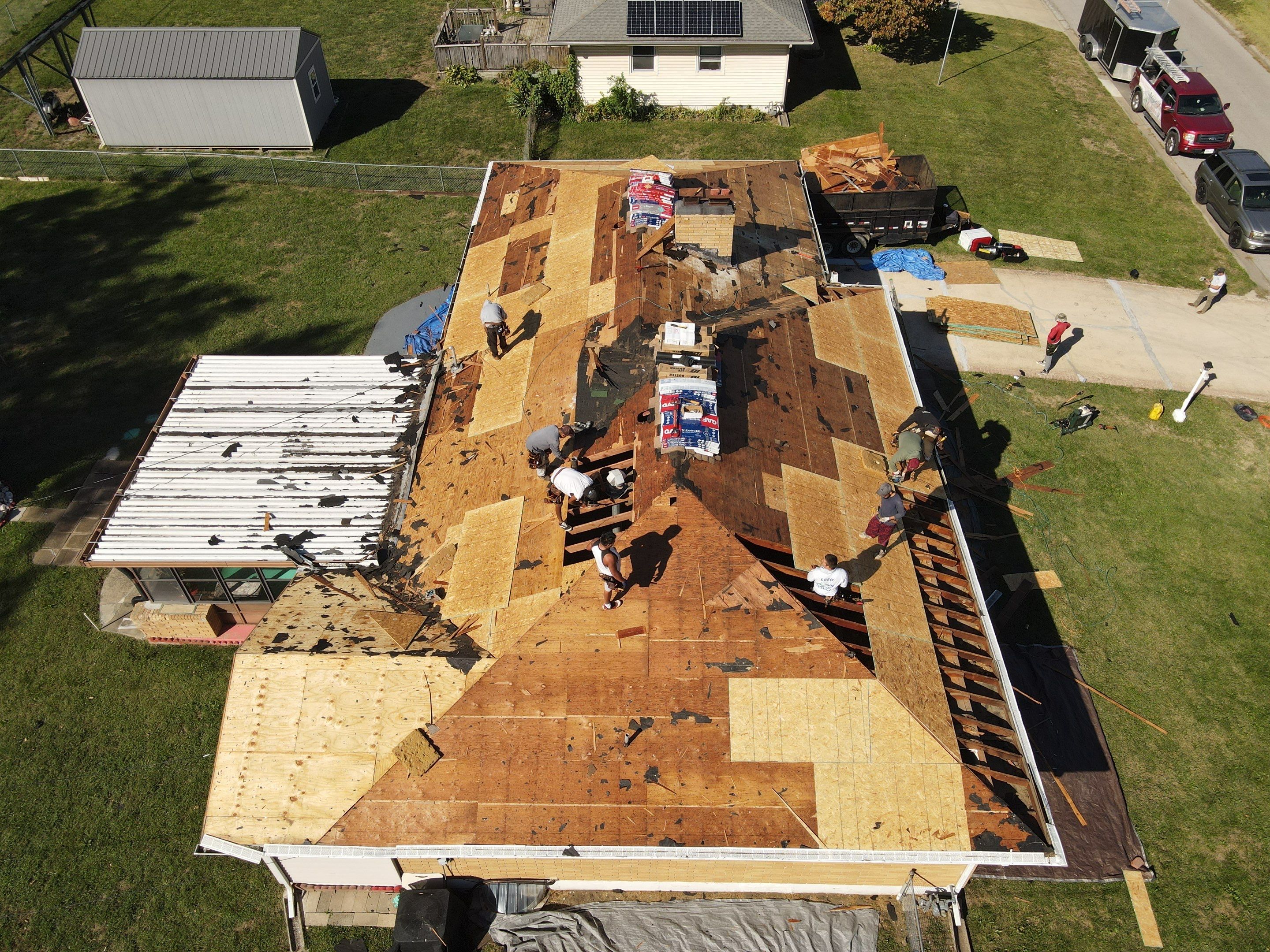 Residential Roof Replacement and Decking by Summit Roofing