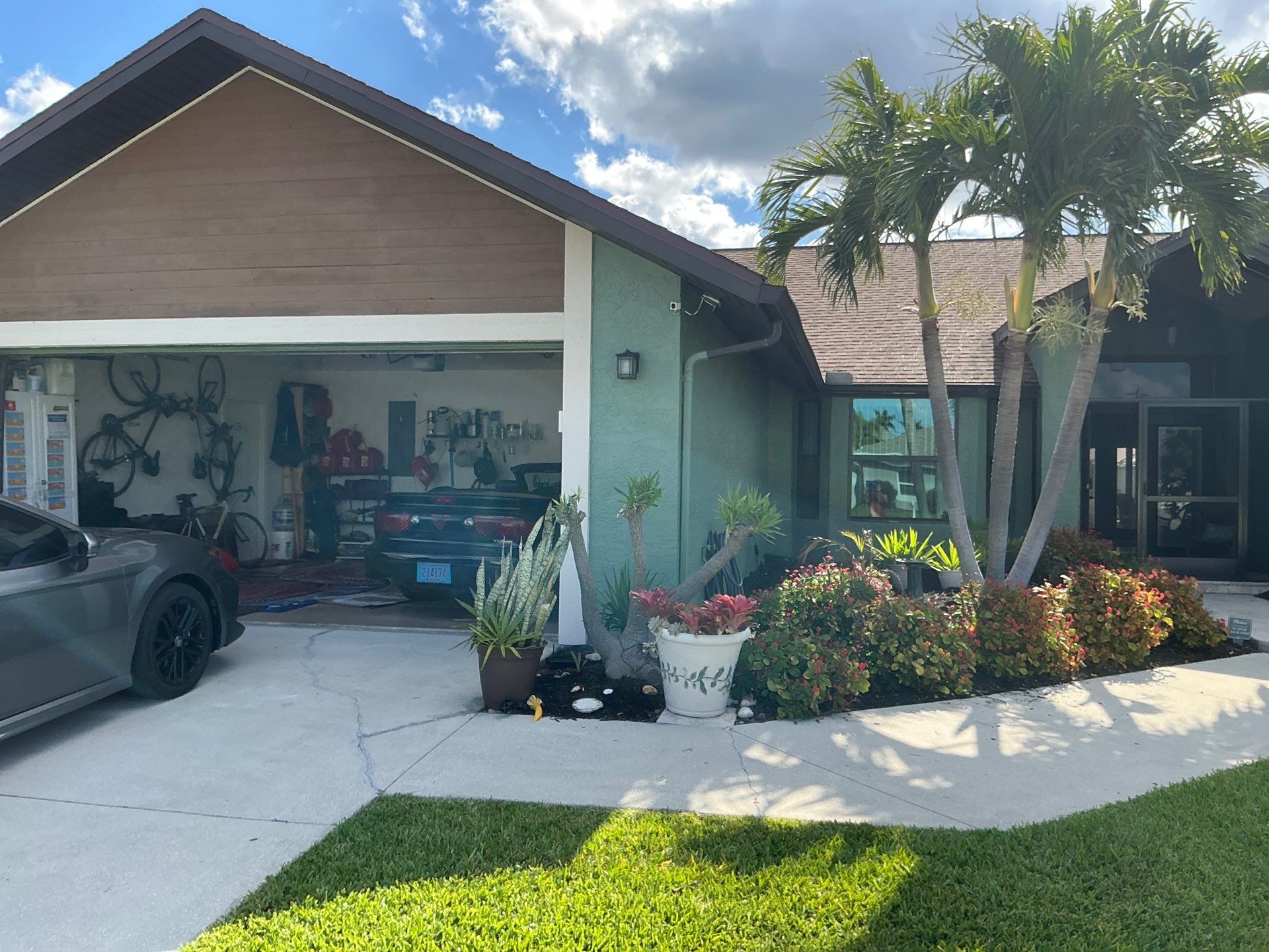 Musket Brown Seamless Gutter Installation Before Rainy Season in Cape Coral FL by Gutter Professors