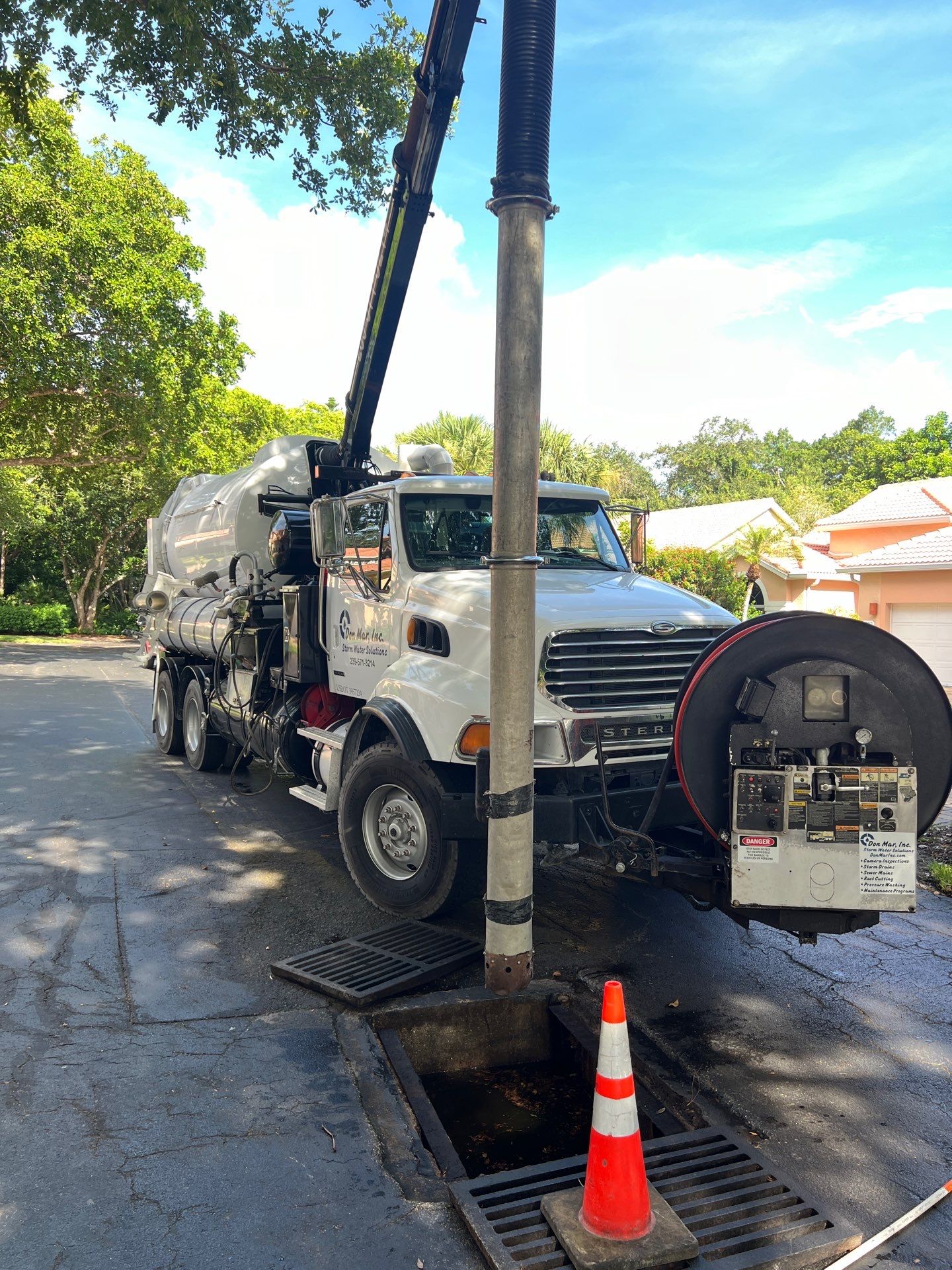 Naples Community Stormwater Catch Basin Cleaning by APS Power & Water