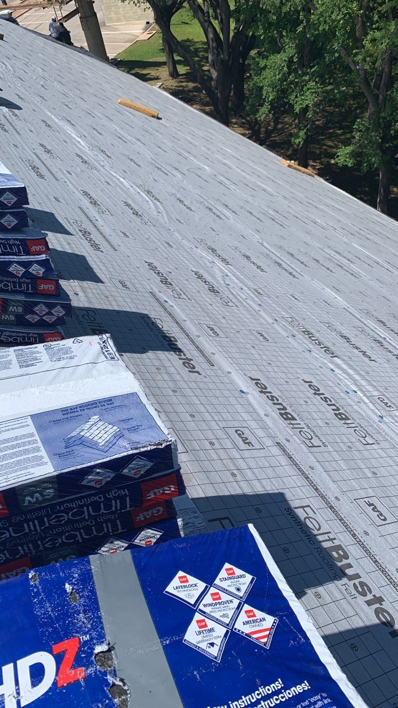 Commercial Roof Installation using GAF Shingles in Dallas Texas by Elite Roofing LLC
