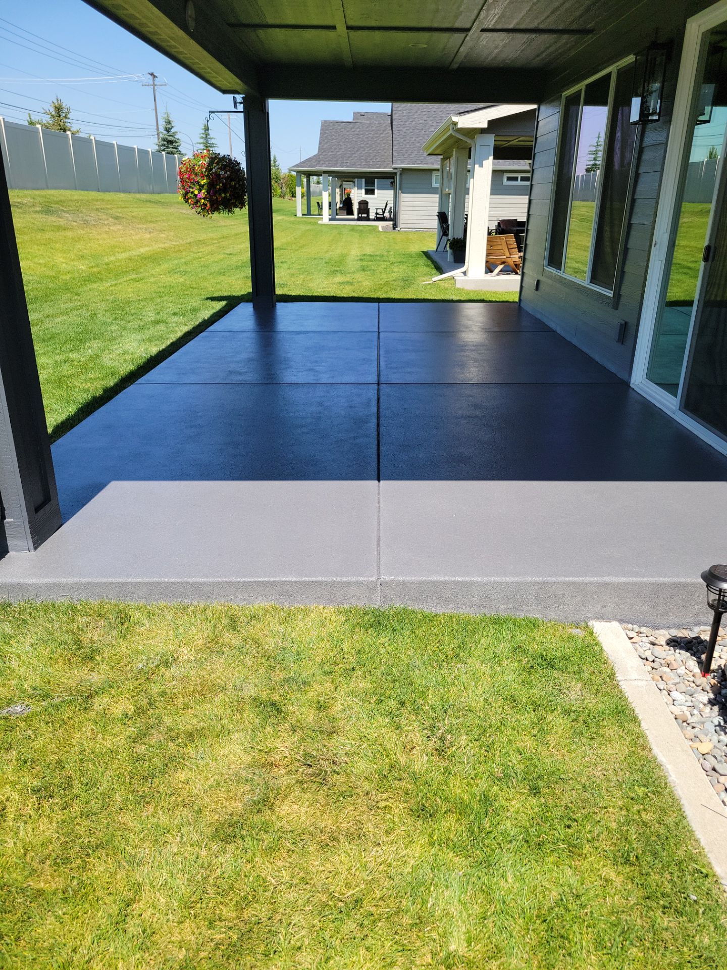 Patio Transformation using Battleship Hybrid by Croc Coatings, LLC