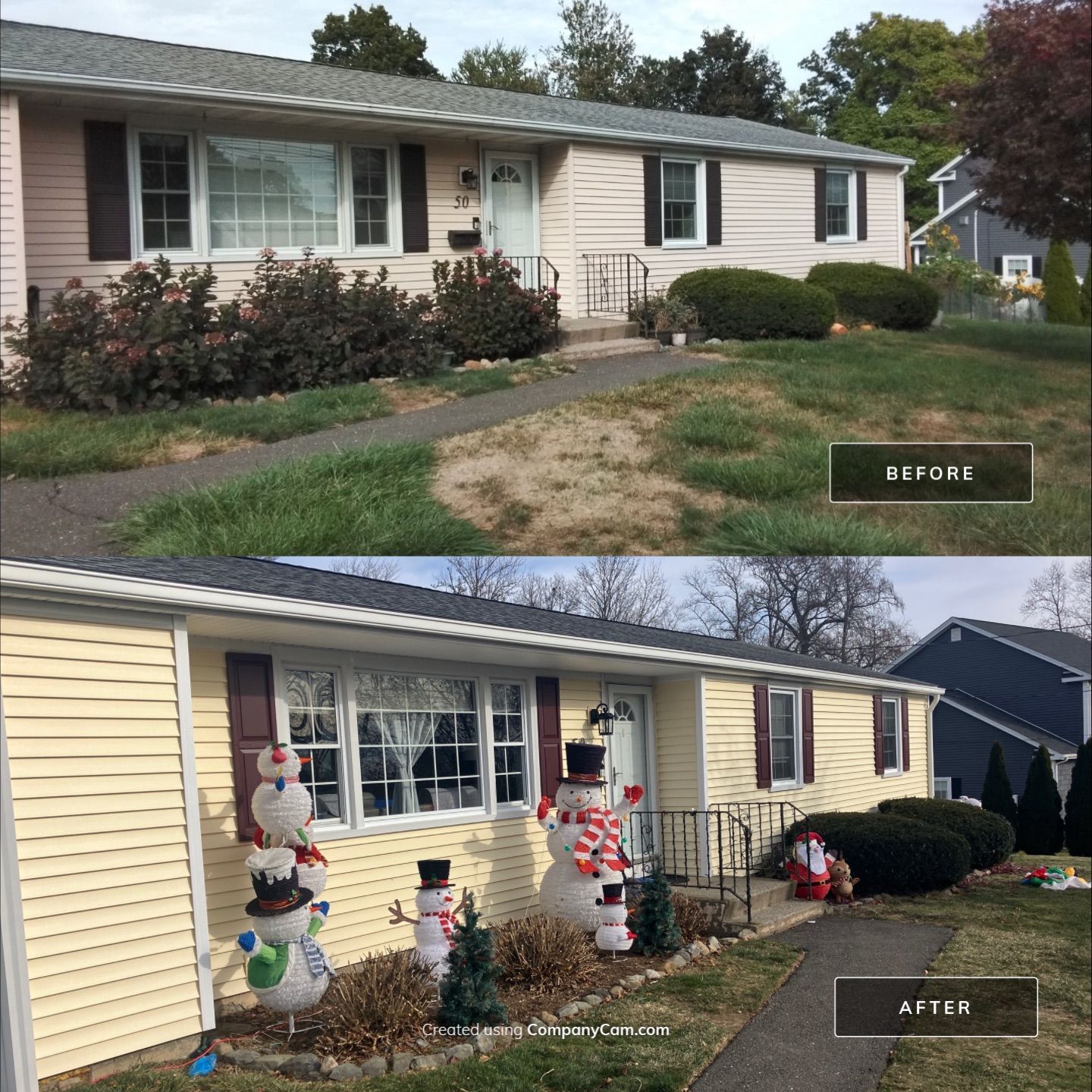 Transformative Siding update with Cert. Monogram D/4 x 12'6" Clapboard, Heritage Cream by DiGiorgi Roofing and Siding Inc