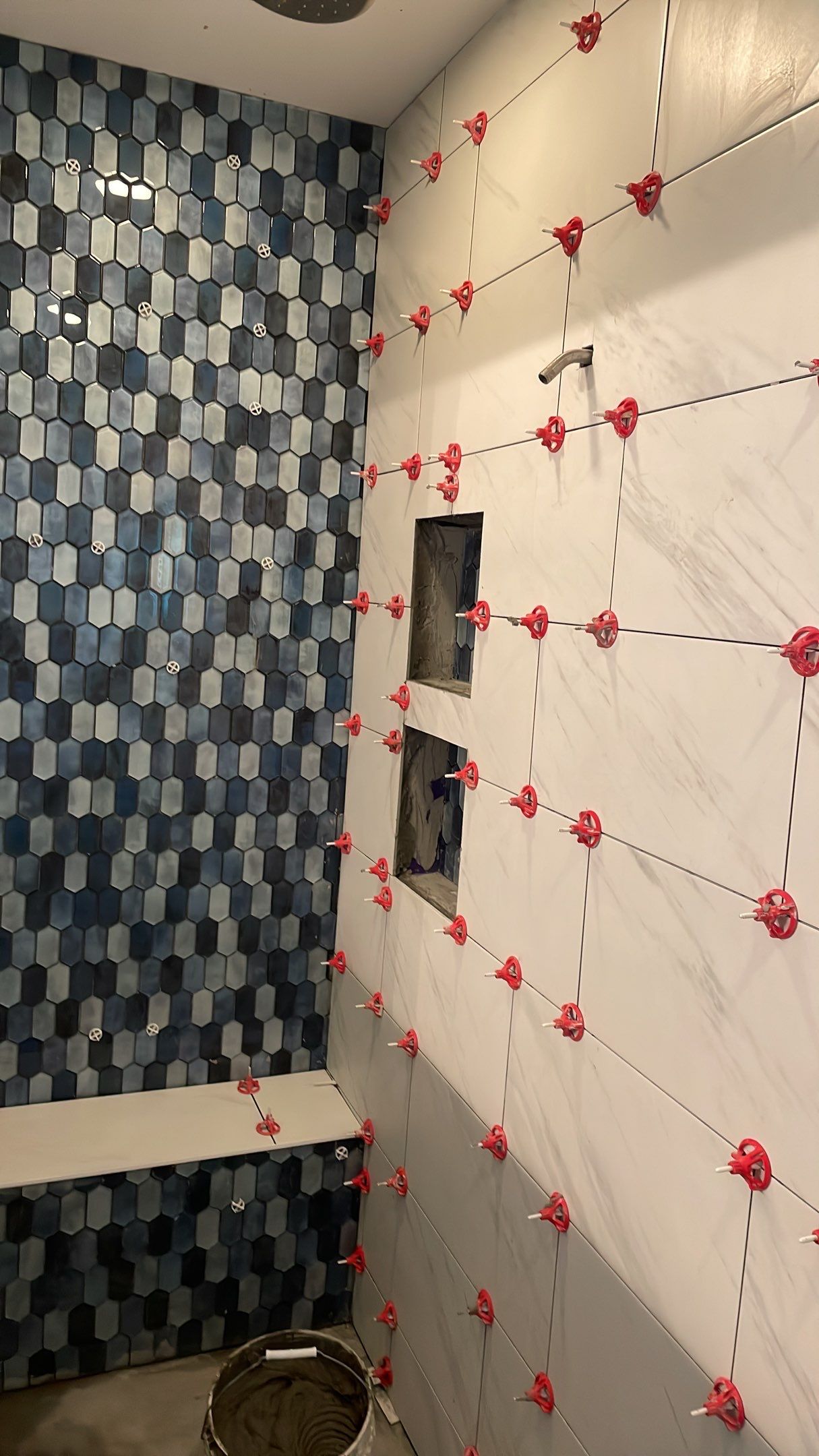 Bathroom Remodel using Decorative Tile by Footprints Floors of Coastal Carolina