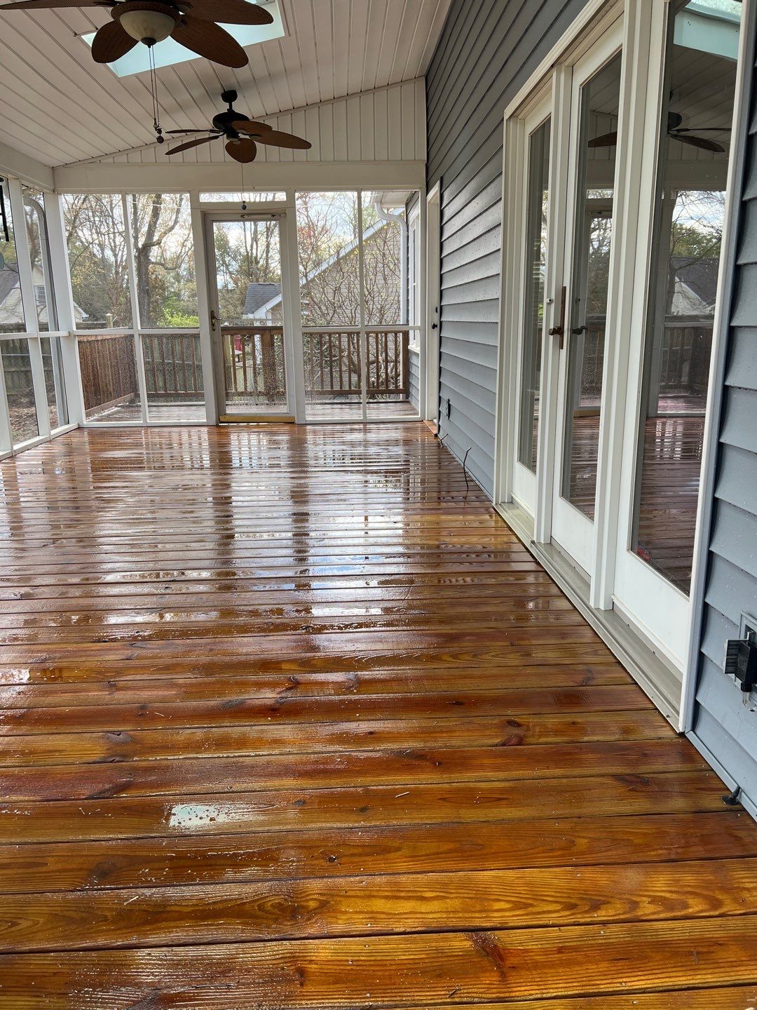 Coated deck using wood sealant by DuraSeal