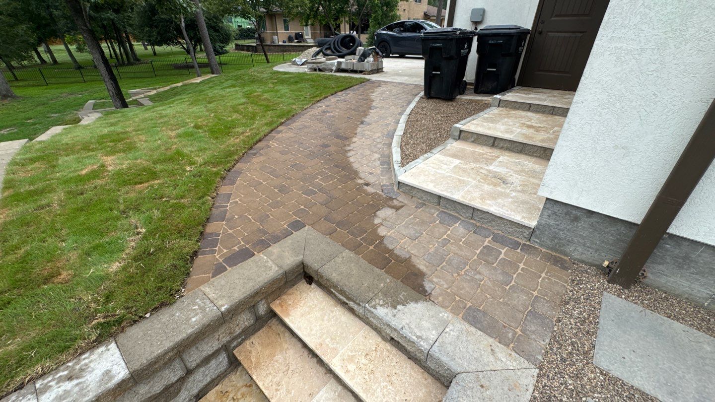 🏡 Duane’s Complete Retainer Wall & Hardscape Walkway by Texas Urban Elements