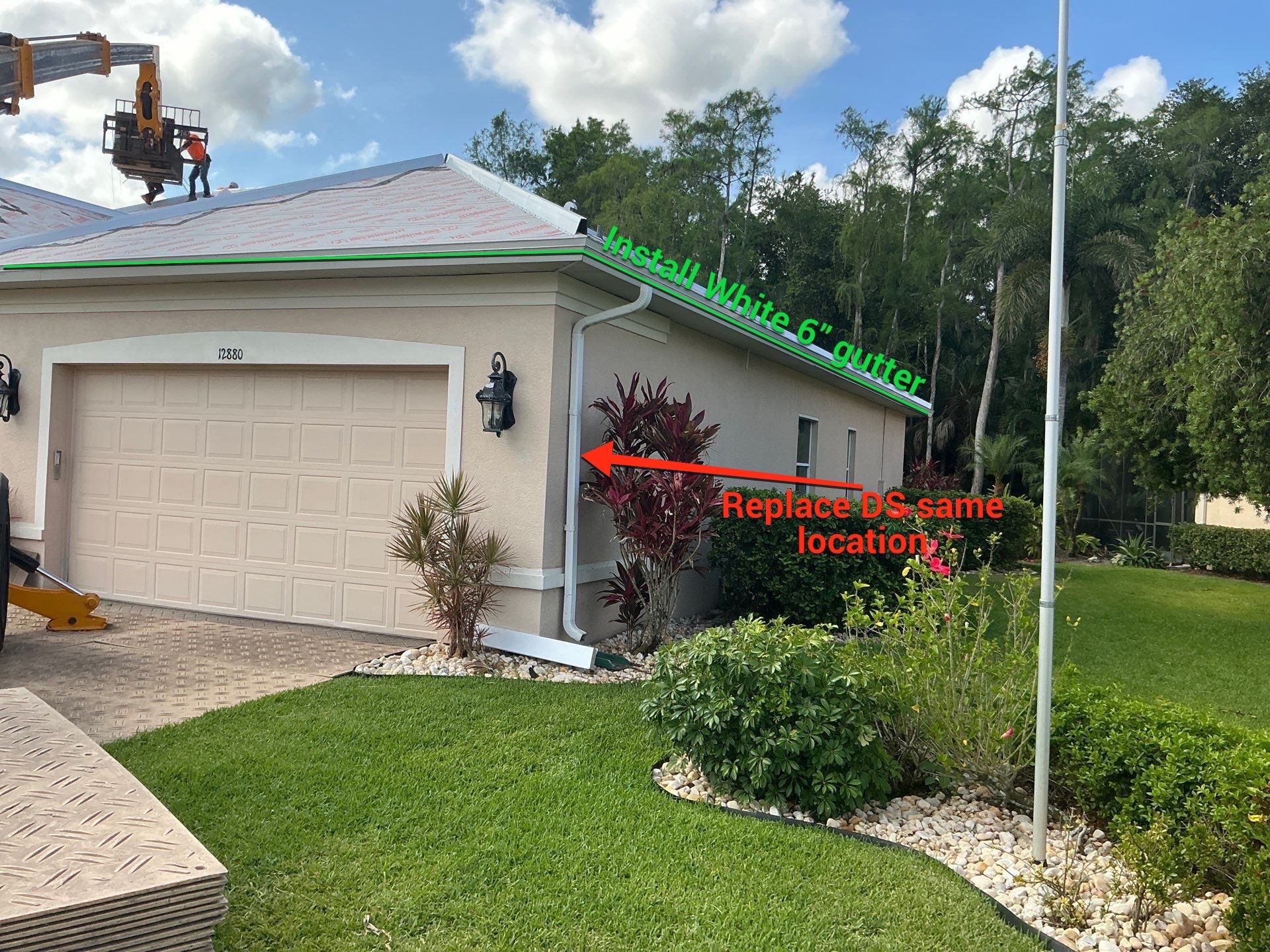 Seamless Gutter Upgrade Before & After in Bonita Springs FL by Gutter Professors