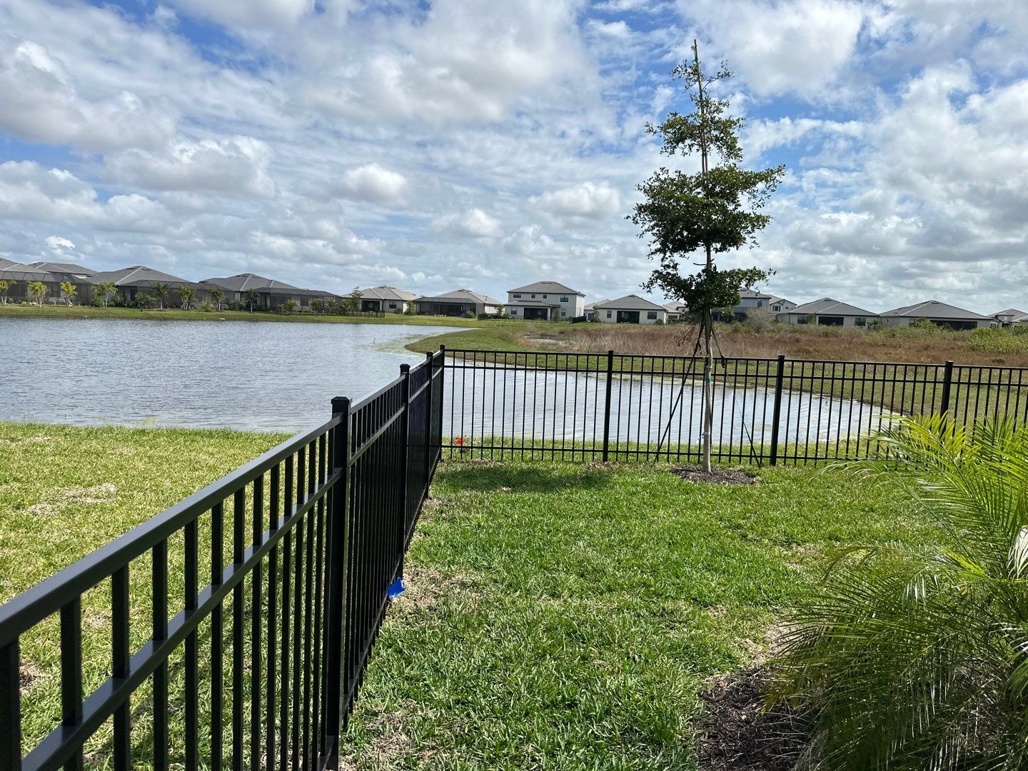 Aluminum Fence Installation using Black 3 Rail Aluminum Fence by Asap fence and gates, LLC