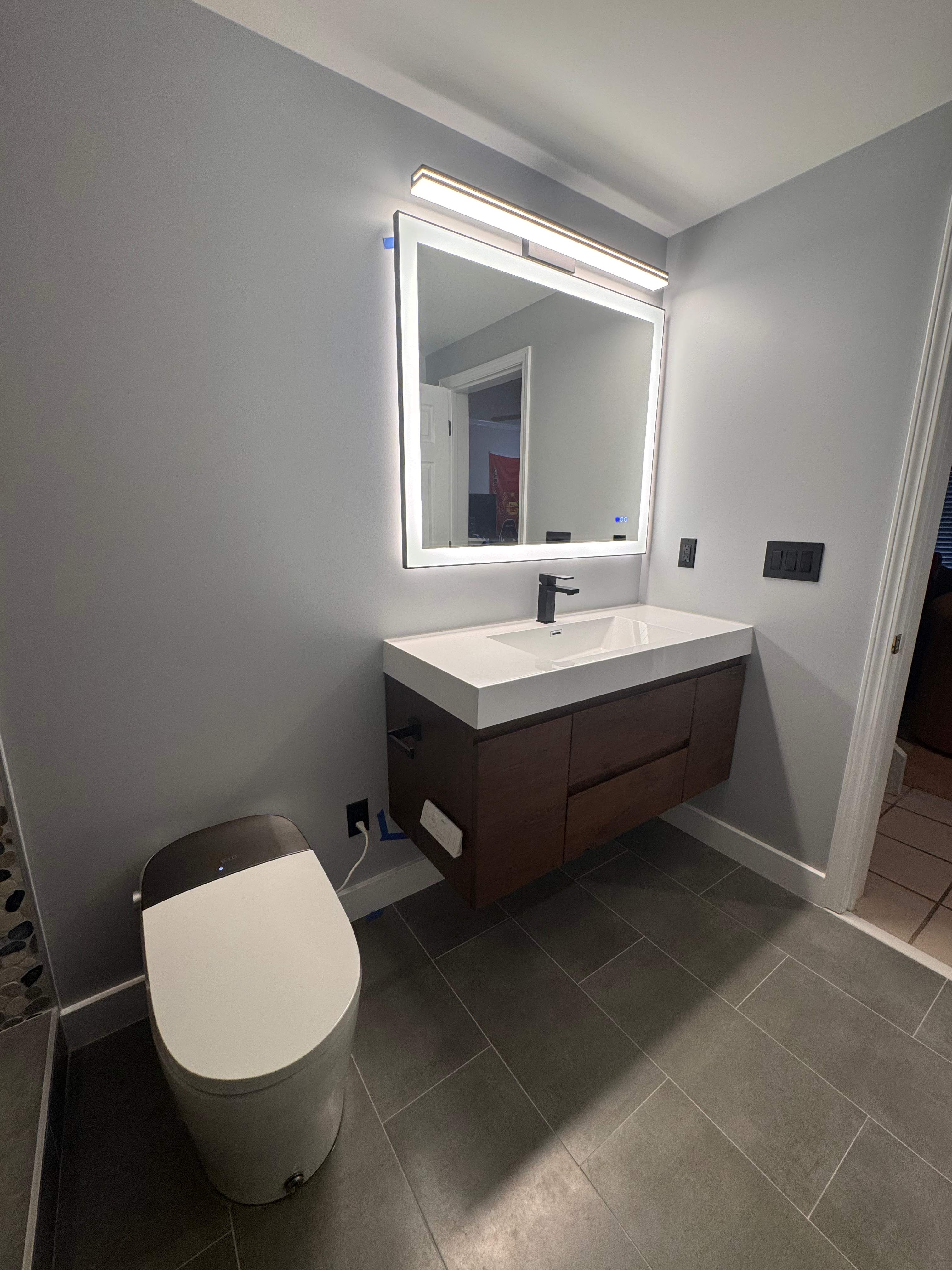 Basement bathroom renovation by Prudencio