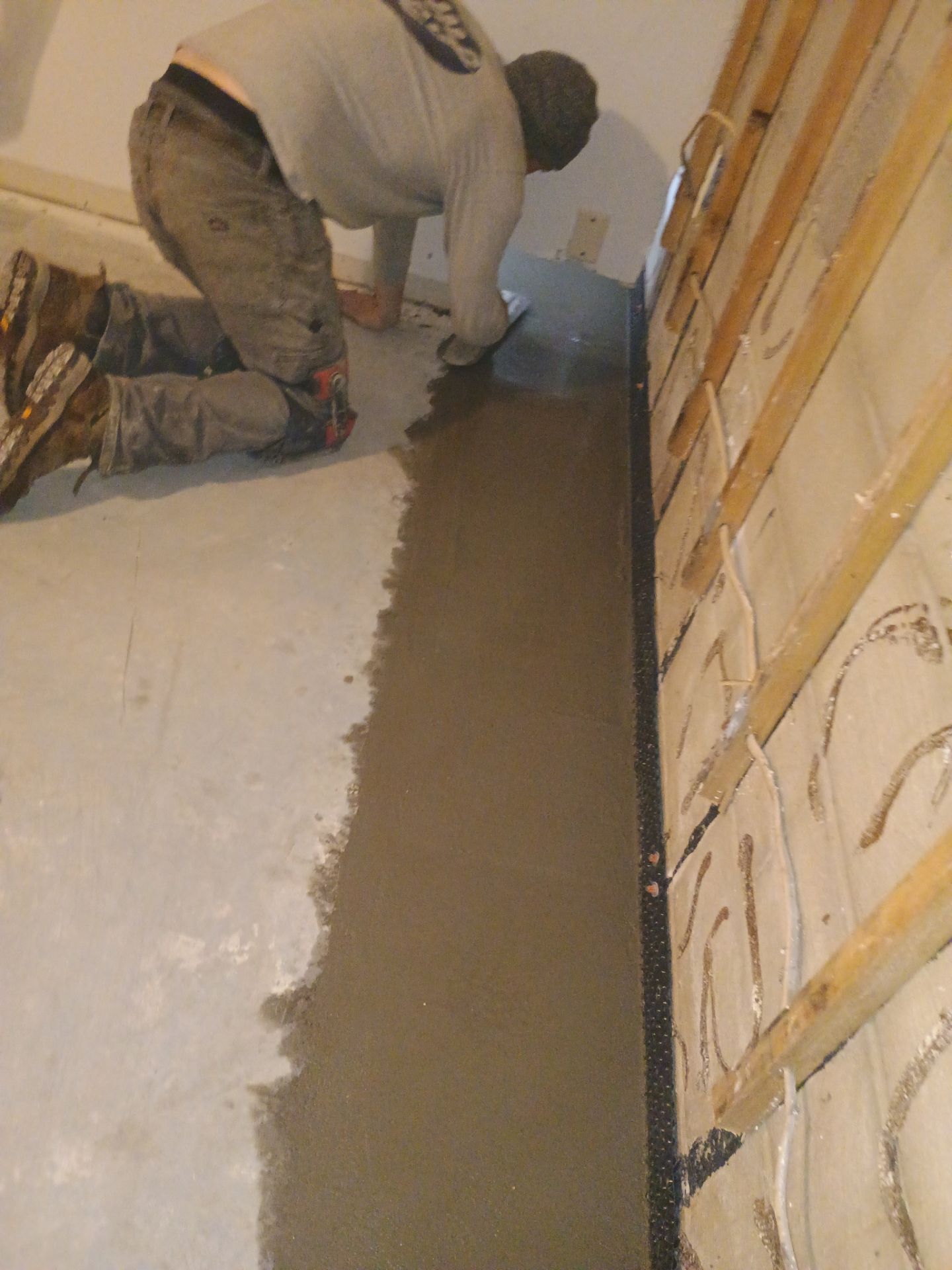 Drain tile for Kael in New Brighton by Waterproofing Northeast