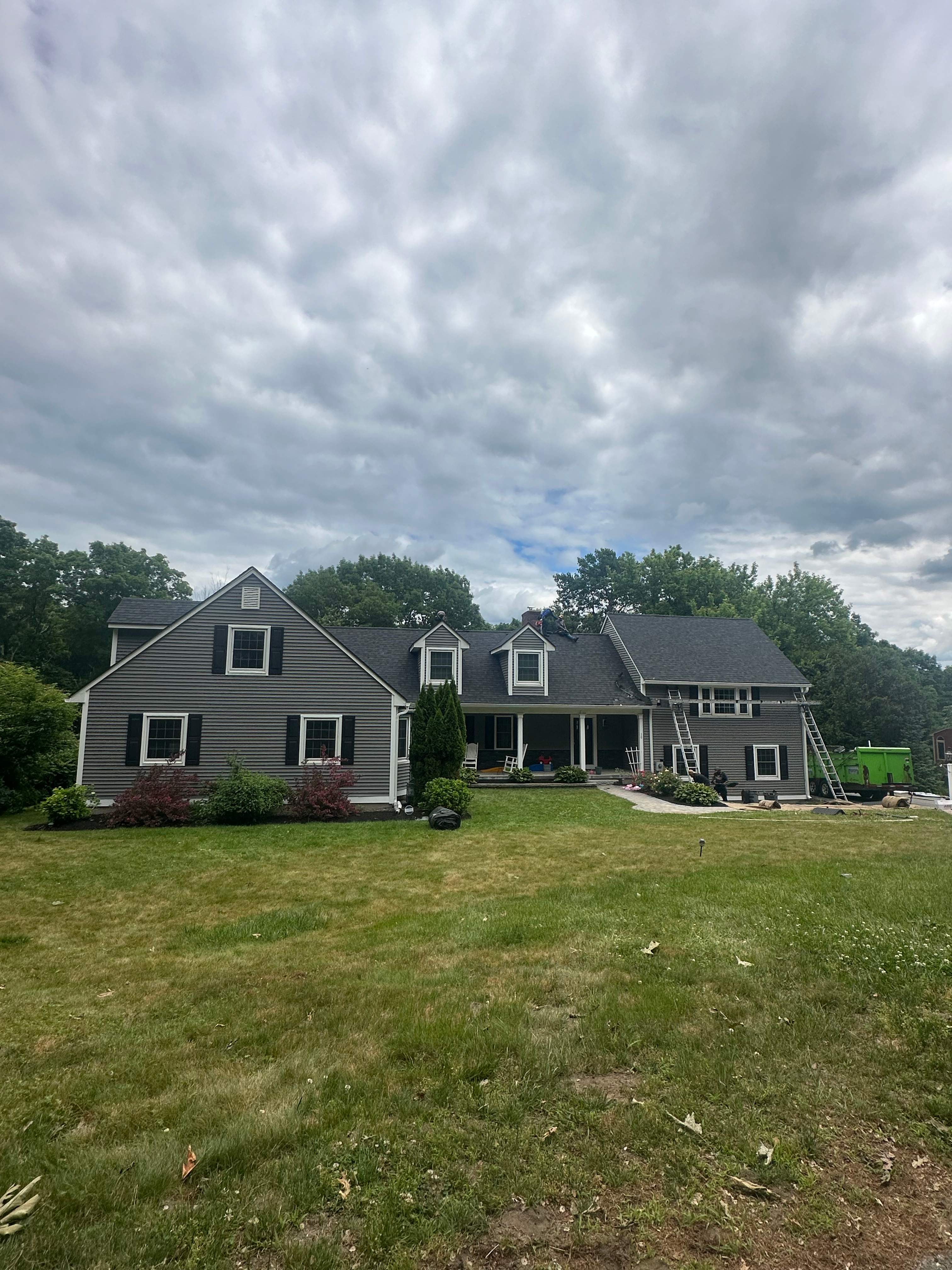 Full Roof Replacement on Massive Home in North Andover, MA – Owens Corning Duration, Onyx Black by JOHNNYS PRO