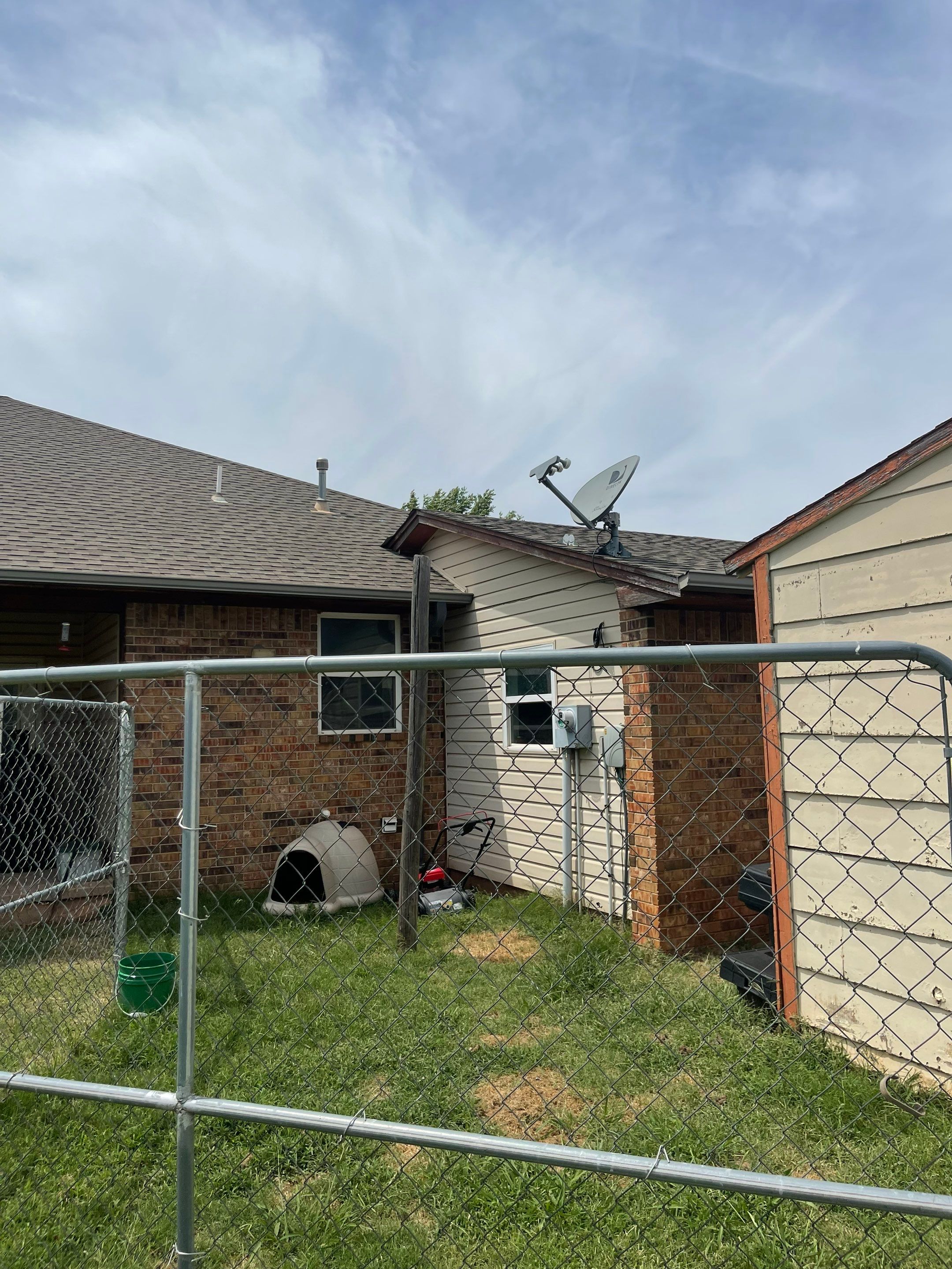 Hail Damage on a Roofing System by Icon Roofing And Construction 