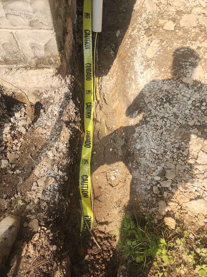 Replace failed gas line from gas connection at street to new meter by Sureway Comfort John Wilcox Plumbing Heating Cooling