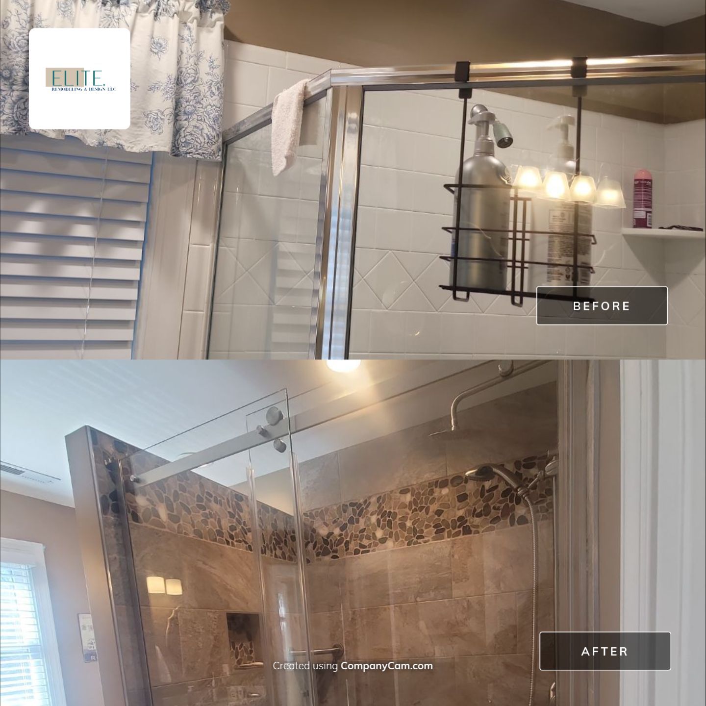 Holly Springs Stunning Shower Remodel by Elite Remodeling and Design LLC