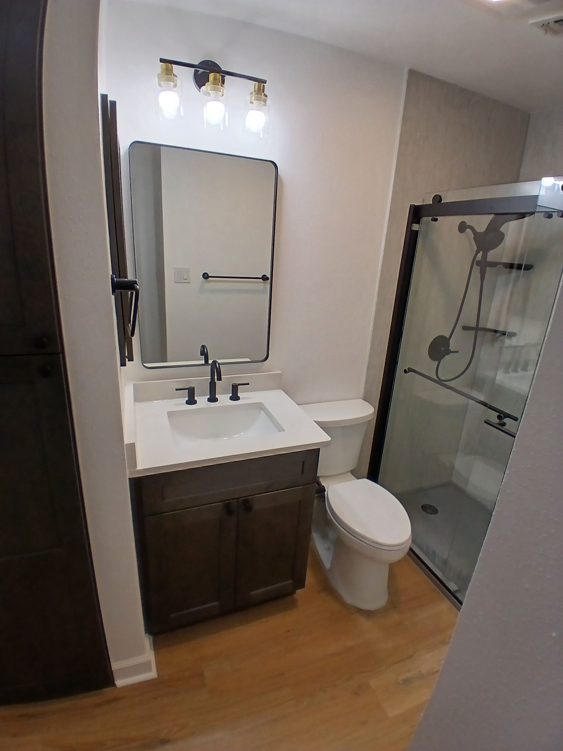 Small Bathroom Tub To Shower Conversion Remodel in West San Antonio by Legacy Bath and Kitchen 
