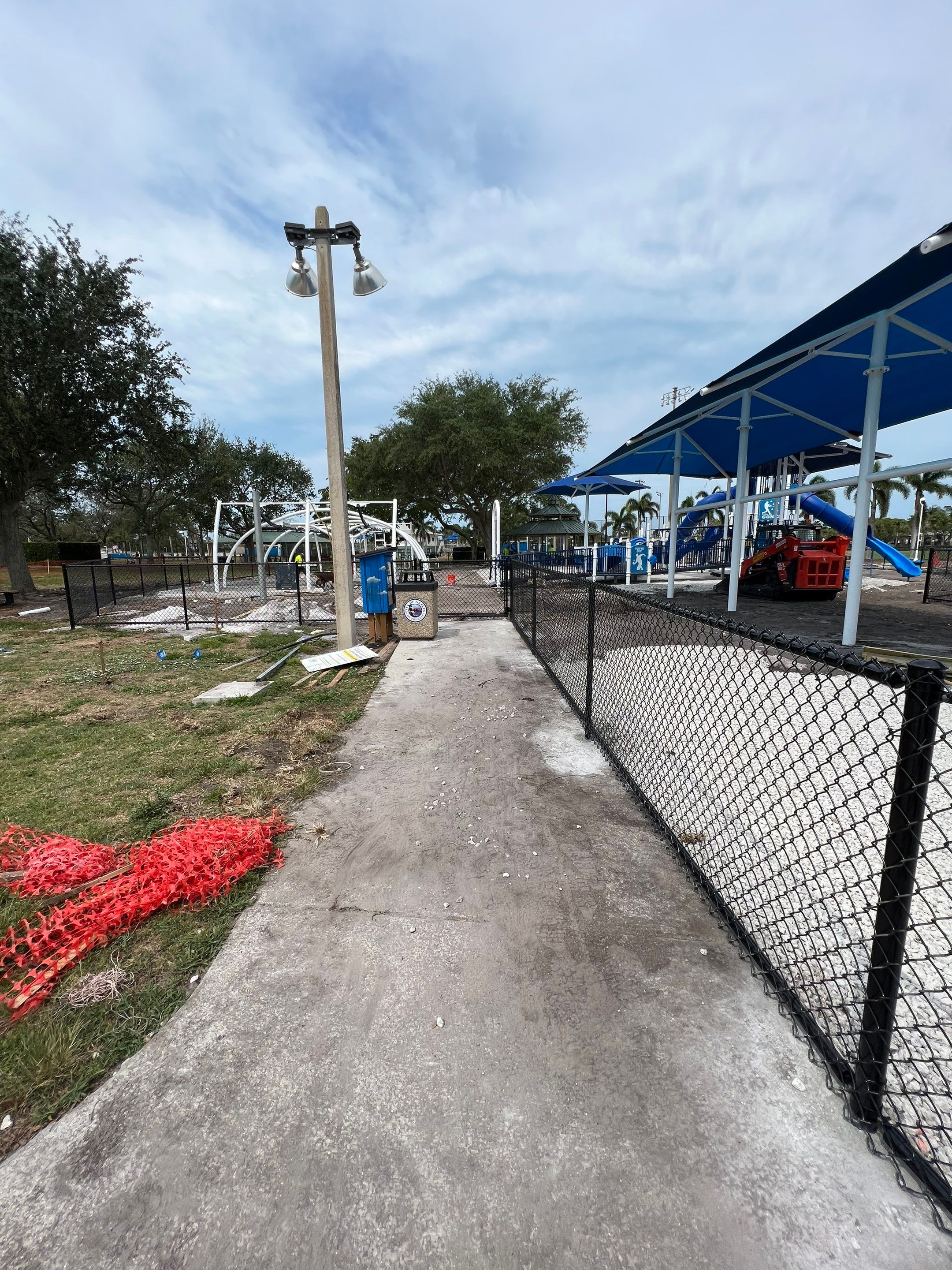 Vinyl Coated Chain-link fence for the City of Naples around Fleischmann Park Playground.  by Asap fence and gates, LLC