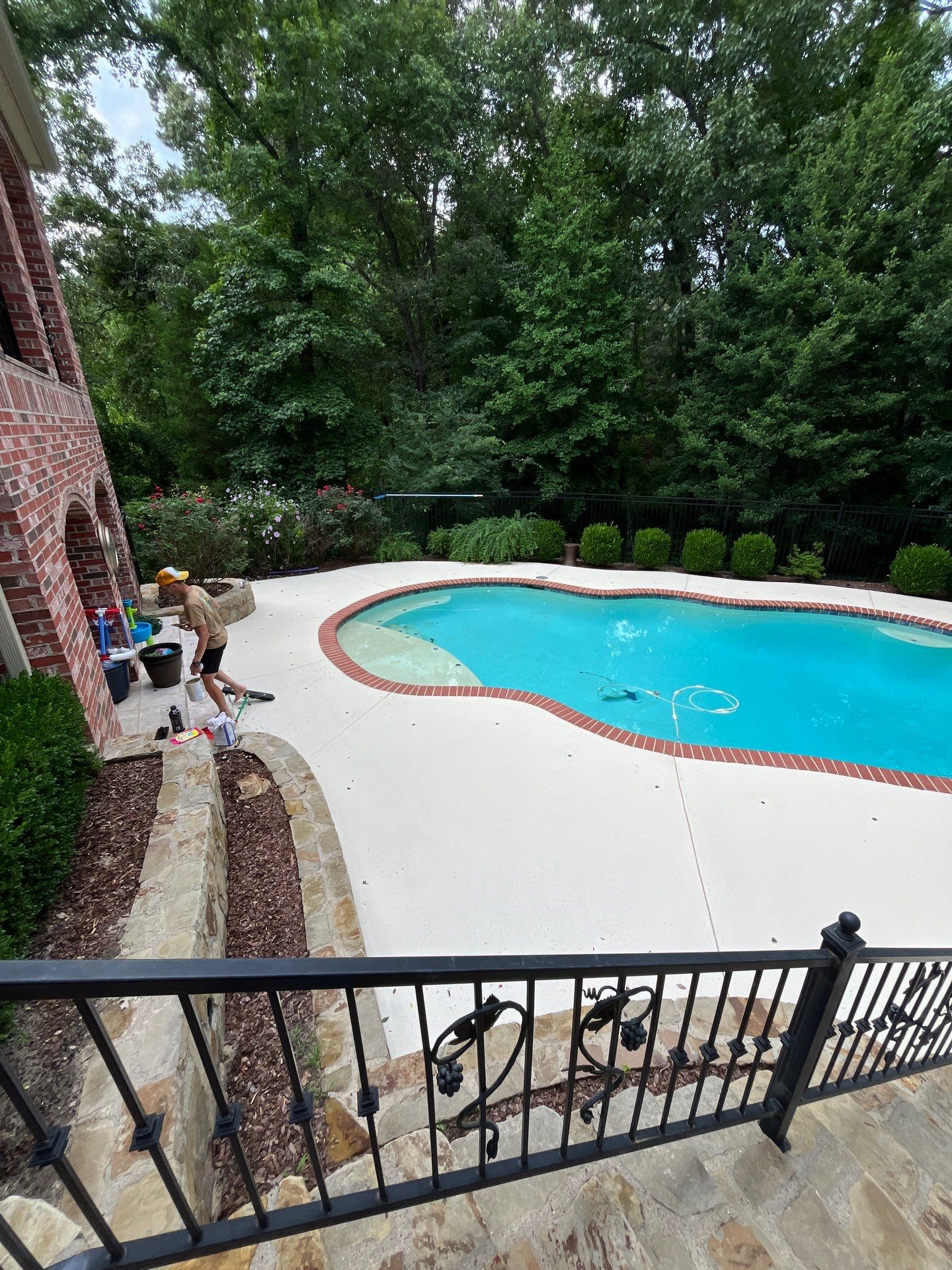 Pool Deck Makeover with Cool-Deck Technology in Tyler, Texas by Quality Coats Painting