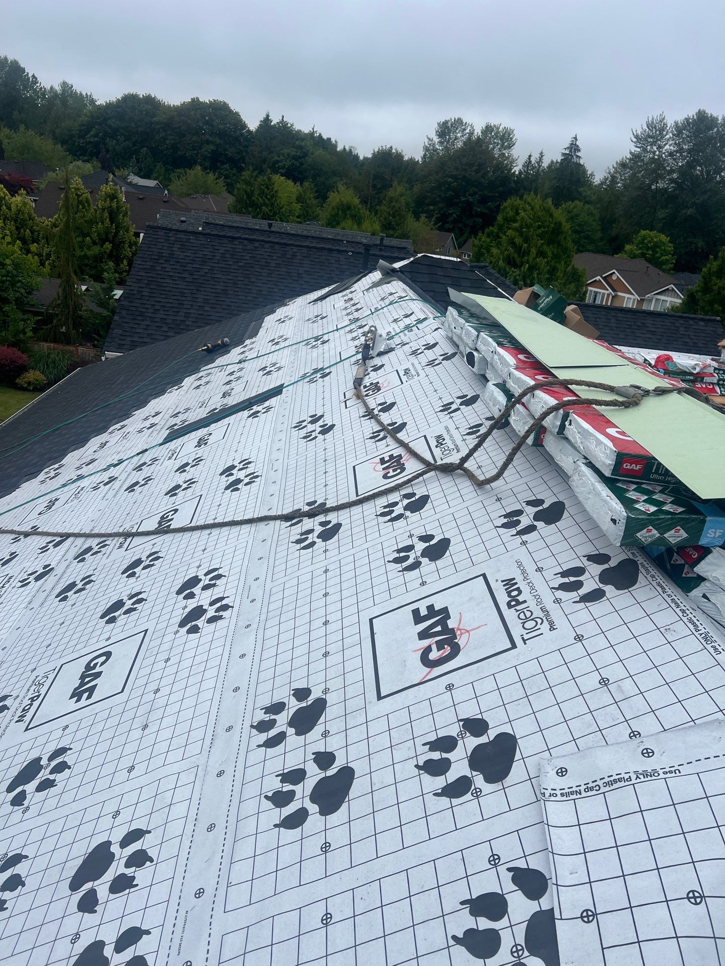 Residential Roofing Installation using GAF UHDZ Shingles by Roofing Formula LLC