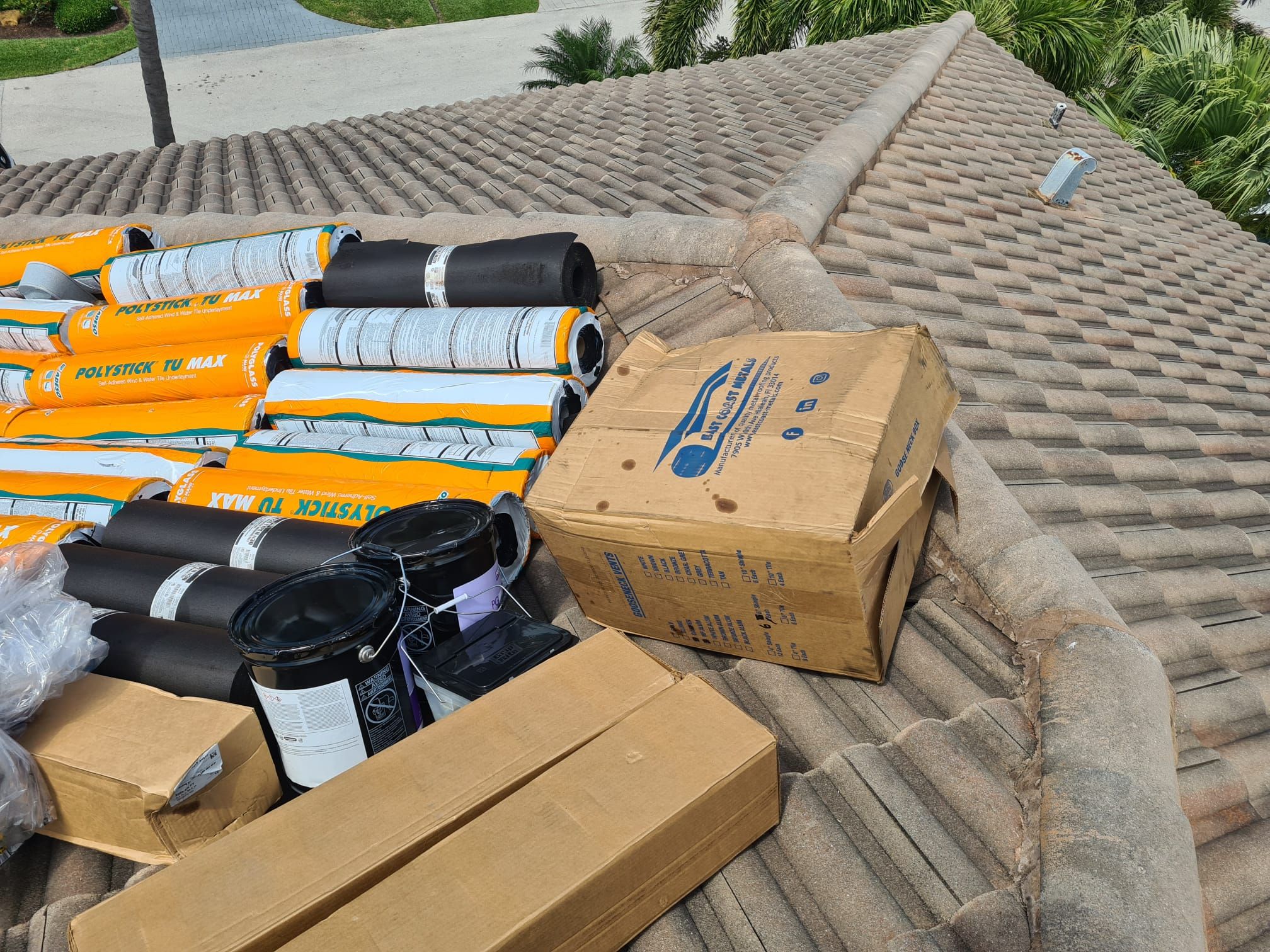 Residential Roofing Installation using 1" Nail strip metal roof by BLUES BROTHERS CONSTRUCTION CORP