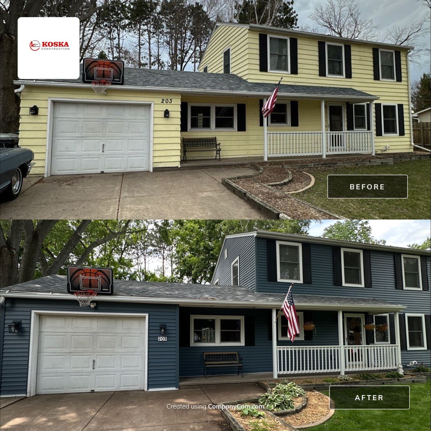 Siding replacement. Isanti Mn by Koska construction llc