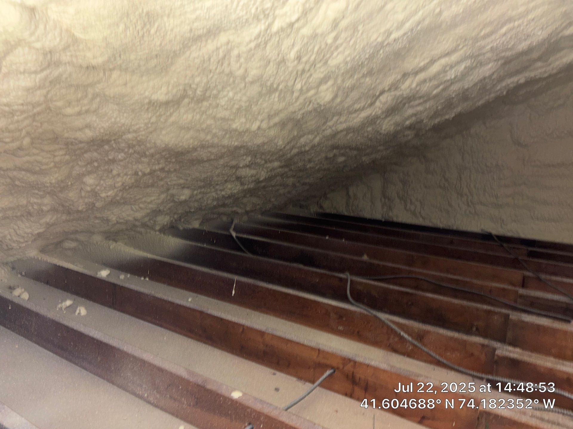 Attic Insulation using open cell spray foam by NYS Foam & Energy