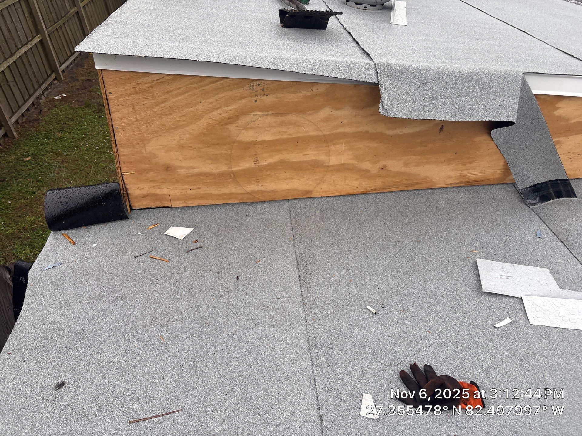 Added Stucco wall and painted by Legacy Roofing SRQ