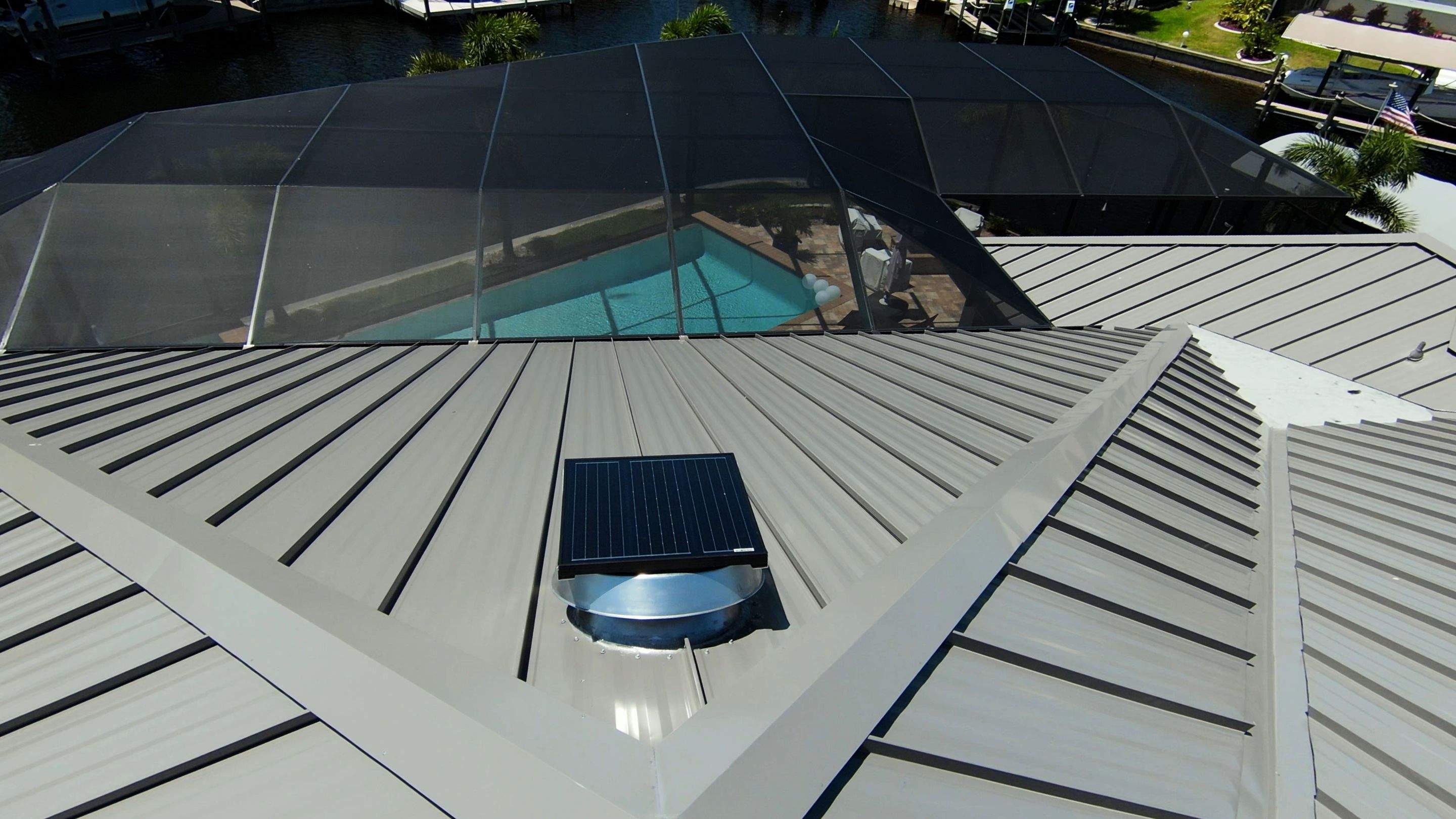 Residential Roofing Installation using Gulf Coast Metals Gulf Seam Panels by Four Peaks Roofing