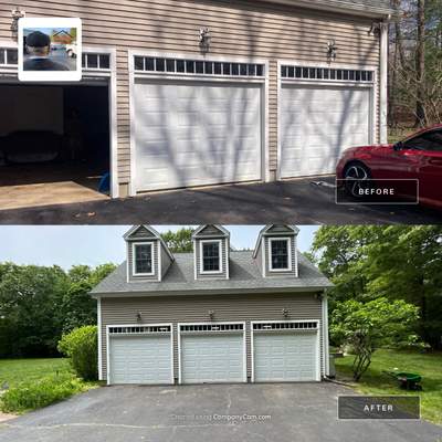 Garage Door Installation using Amarr Olympus Garage door