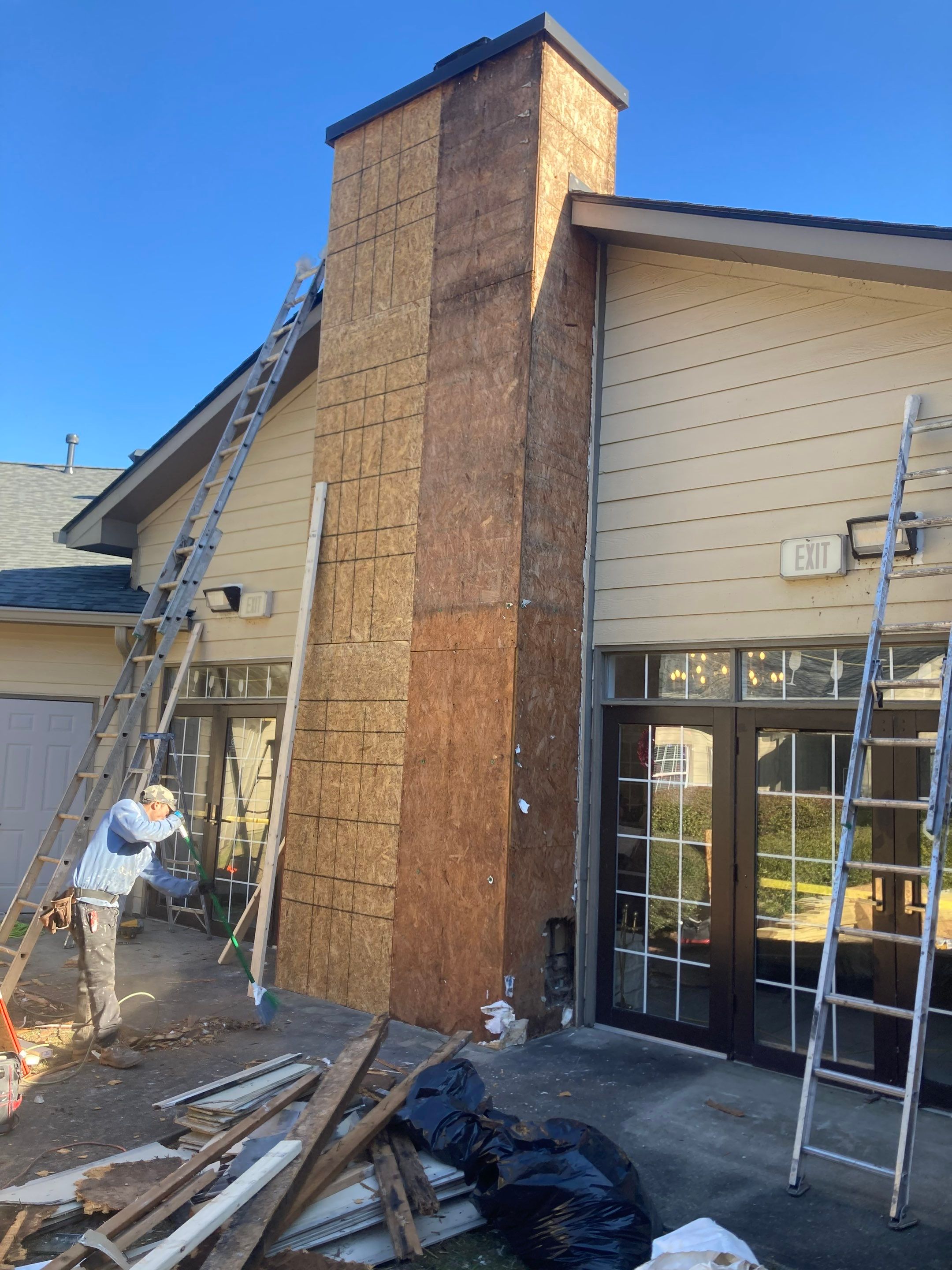 Chimney Siding Replacement & Restoration by PGP Surface Solutions, LLC