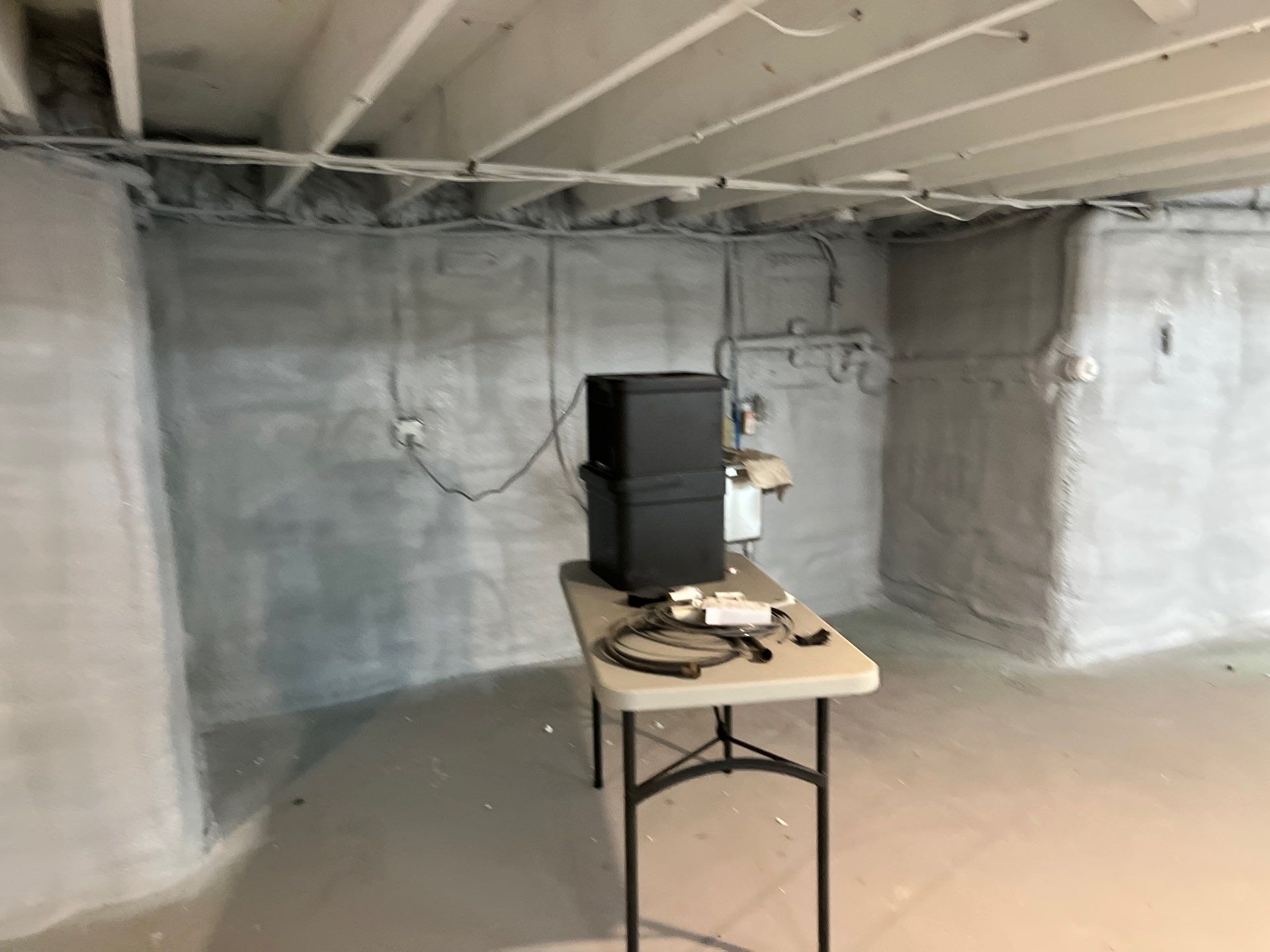 Basement Exterior Walls using Closed Cell Spray Foam by NYS Foam & Energy